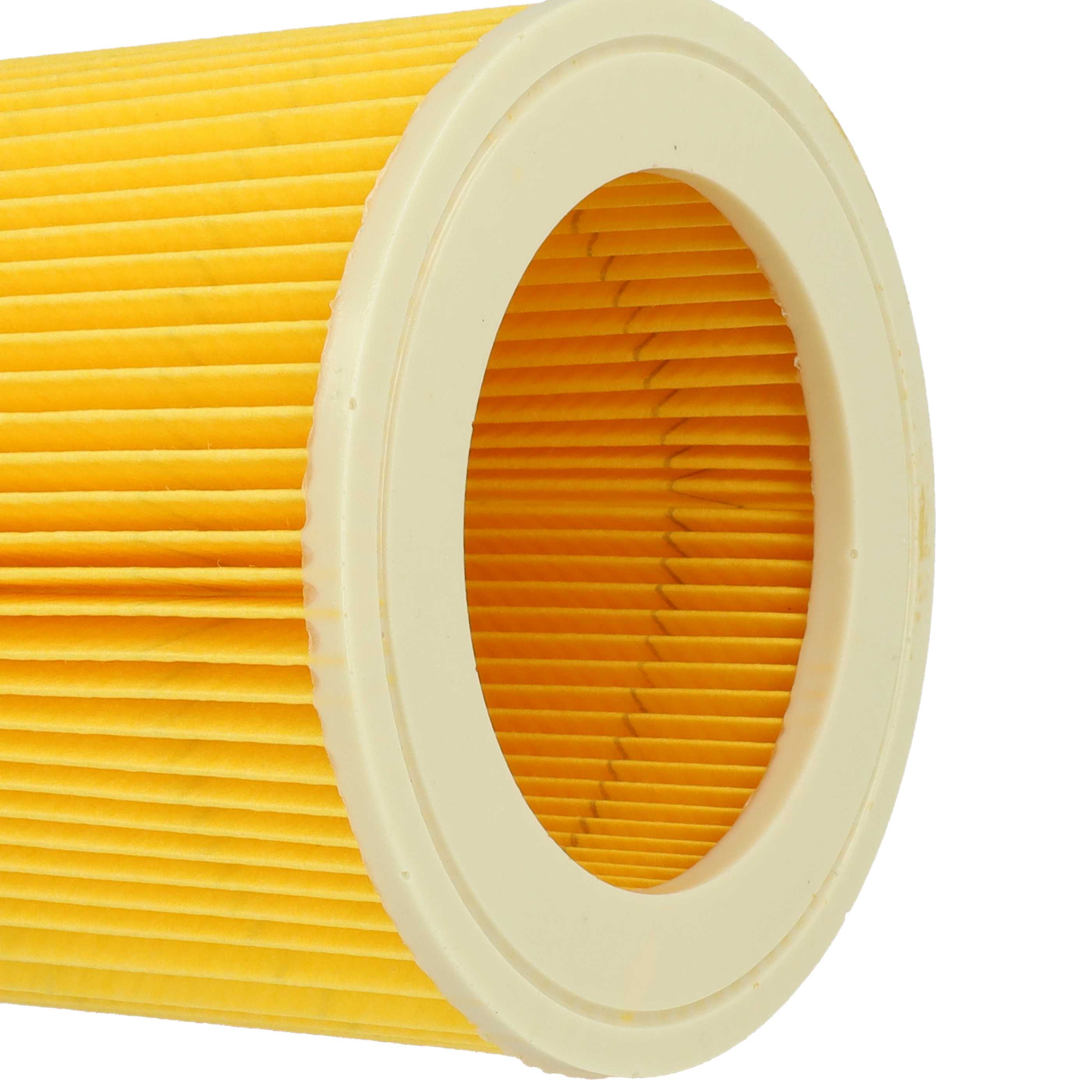 8x Filtro reemplaza Kärcher 2.863-303.0, 6.414-552.0, 6.414-547.0 para aspiradora PowerPlus, amarillo