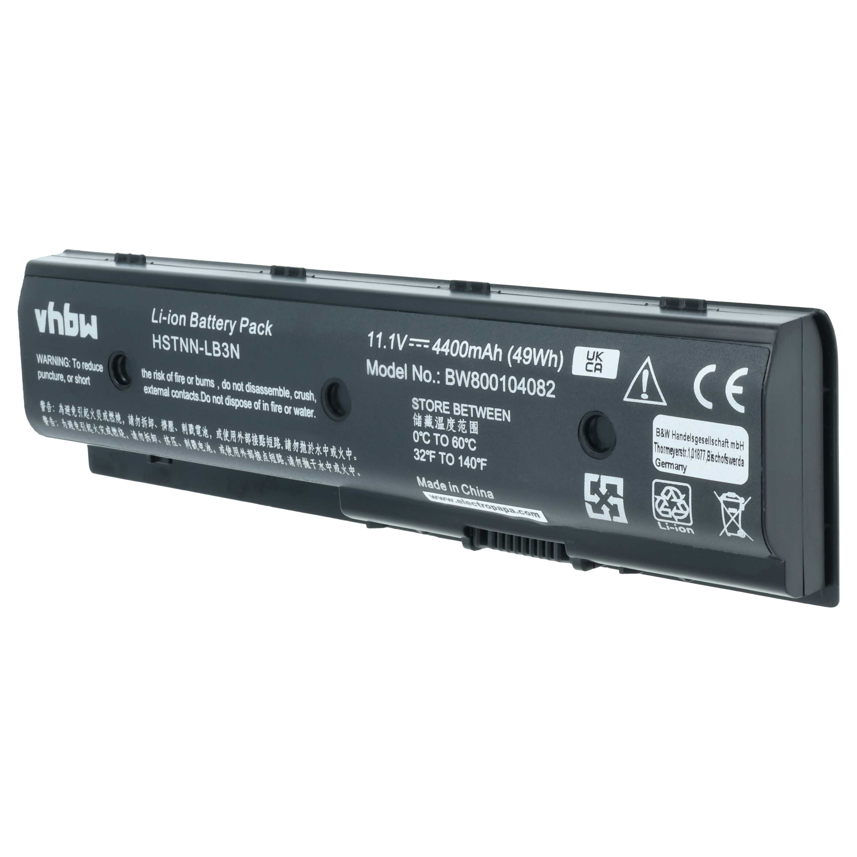 Akumulator do laptopa zamiennik HP 671731-001, 671567-831, 671567-421 - 4400 mAh 11,1 V Li-Ion, czarny