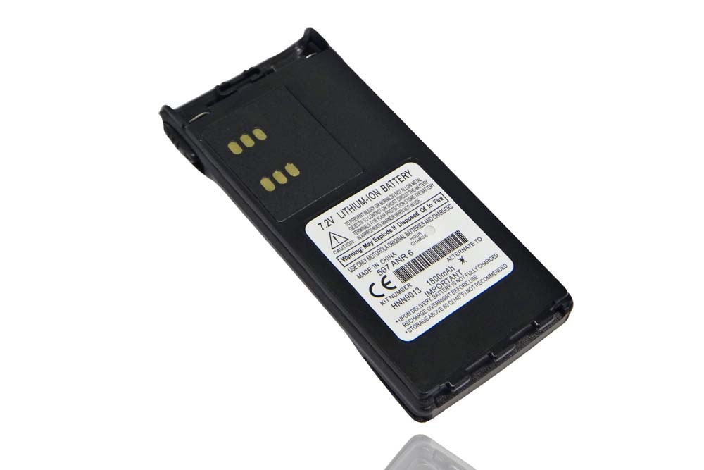 Batería reemplaza Motorola HMNN4151, HMNN4154 para radio, walkie-talkie Motorola - 1800 mAh 7,2 V Li-Ion