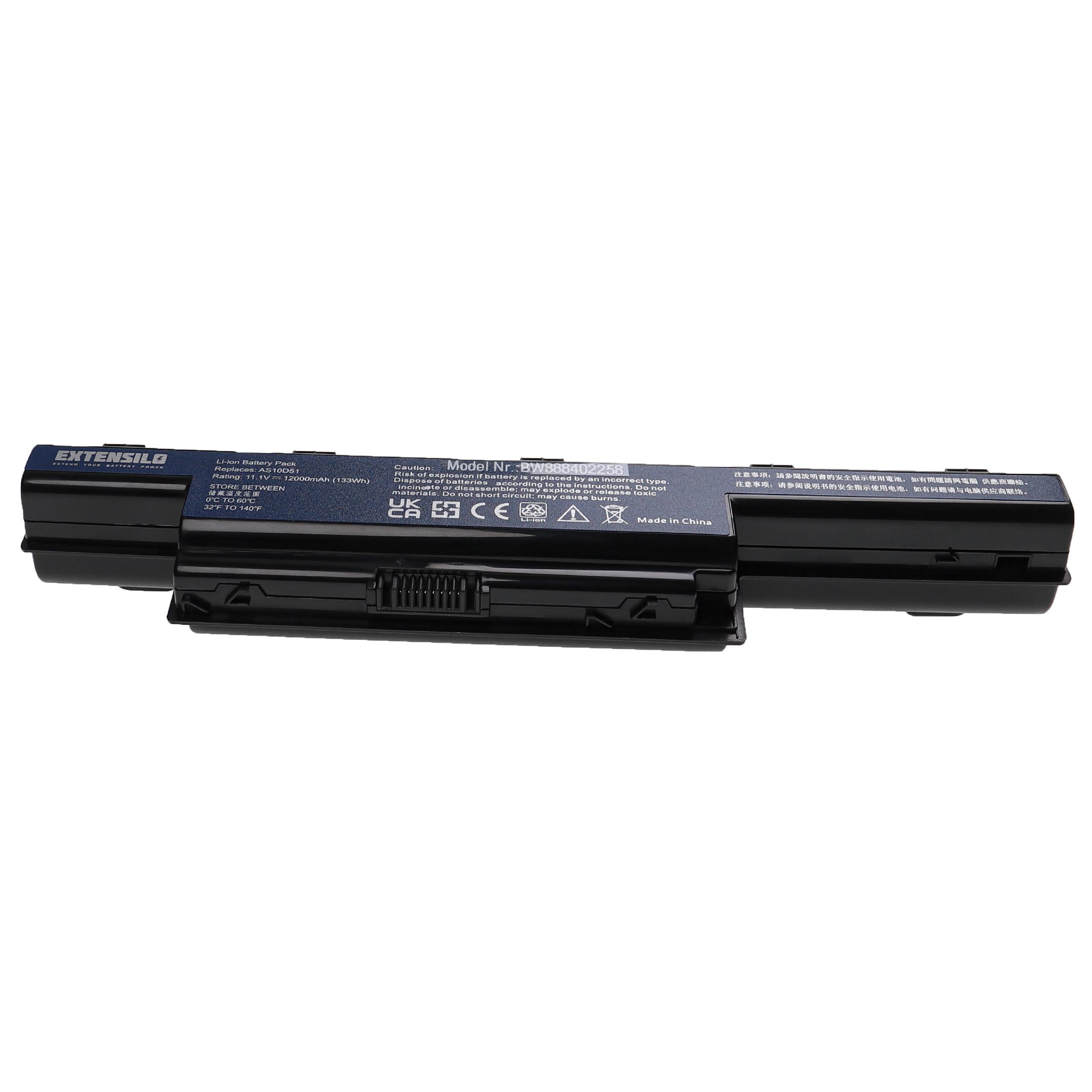 Notebook Battery Replacement for Acer AK.006BT.075, 934T2078F, 31CR19/652 - 12000mAh 11.1V Li-Ion