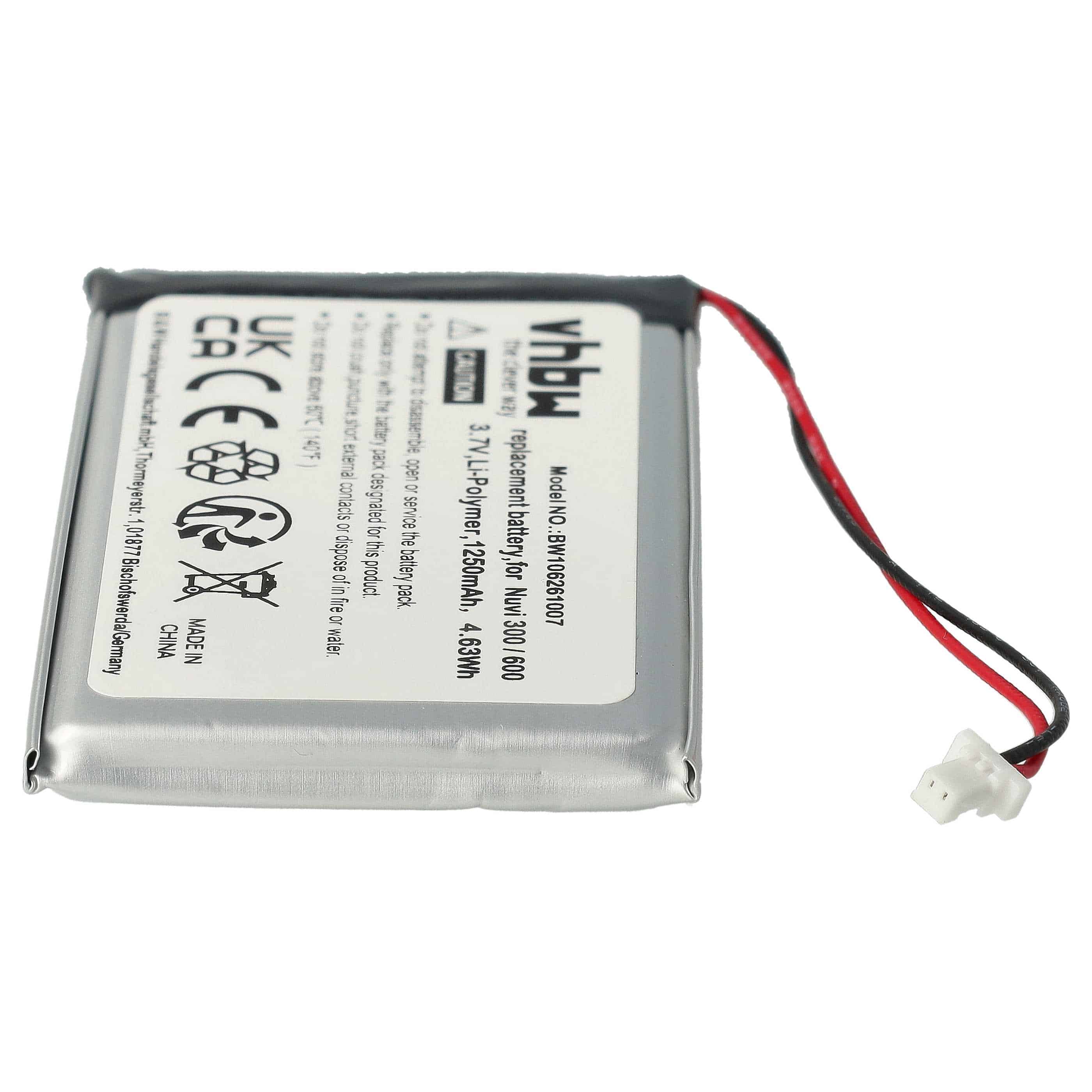 Akumulator do nawigacji GPS zamiennik Garmin 361-00019-02 - 1250 mAh 3,7 V LiPo