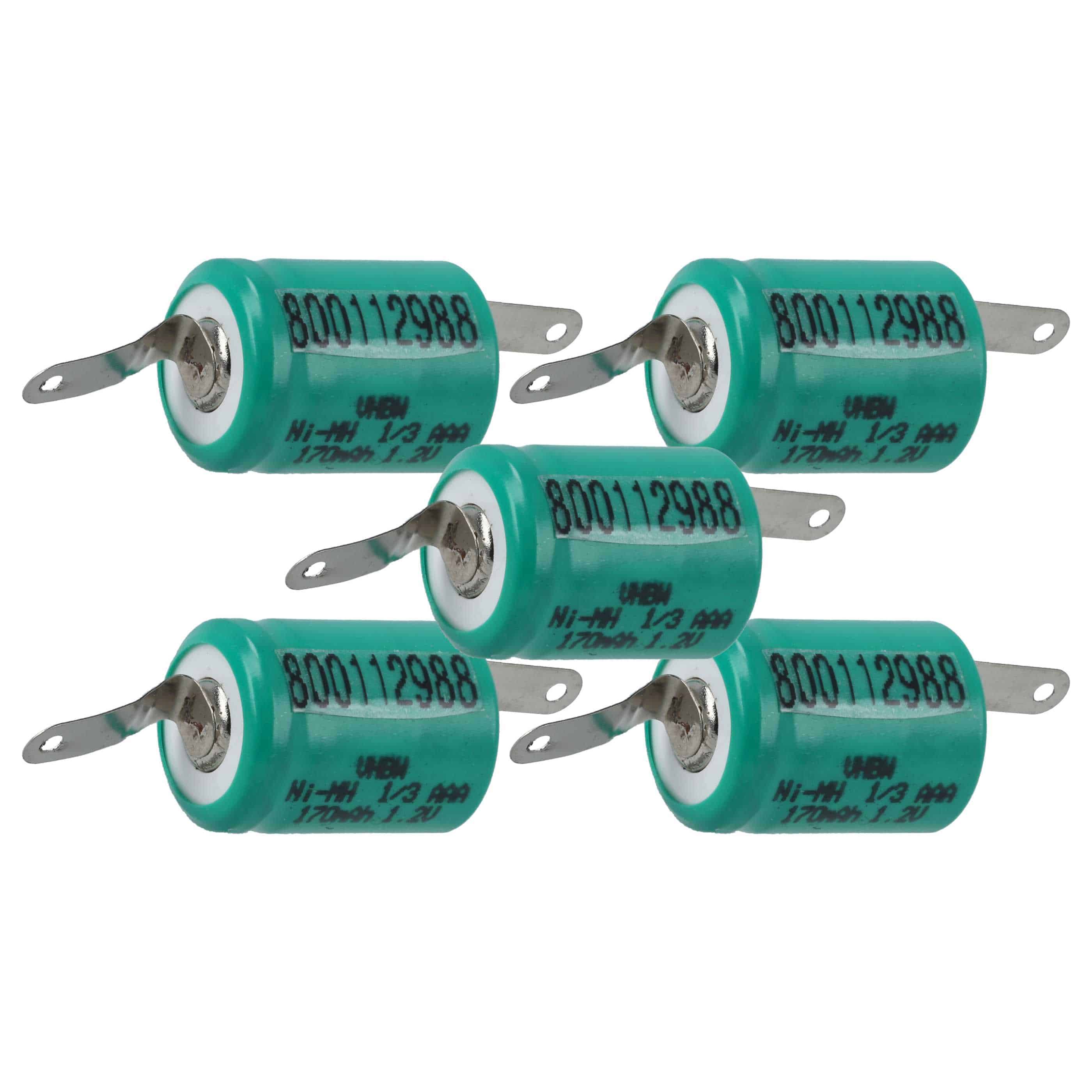 Batterie (5 pcs.) remplace 1/3AAA modèle radio-télécommandé - 170mAh 1,2V NiMH