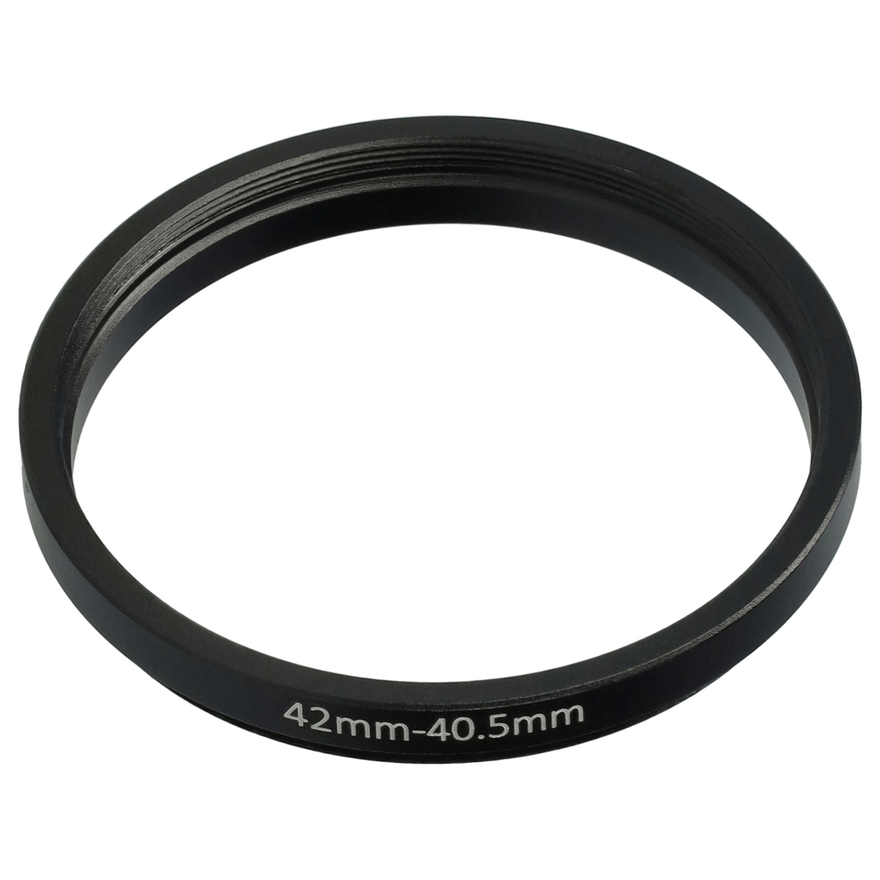 Step-Down-Ring Adapter von 42 mm auf 40,5 mm passend für Kamera Objektiv - Filteradapter, Metall, schwarz