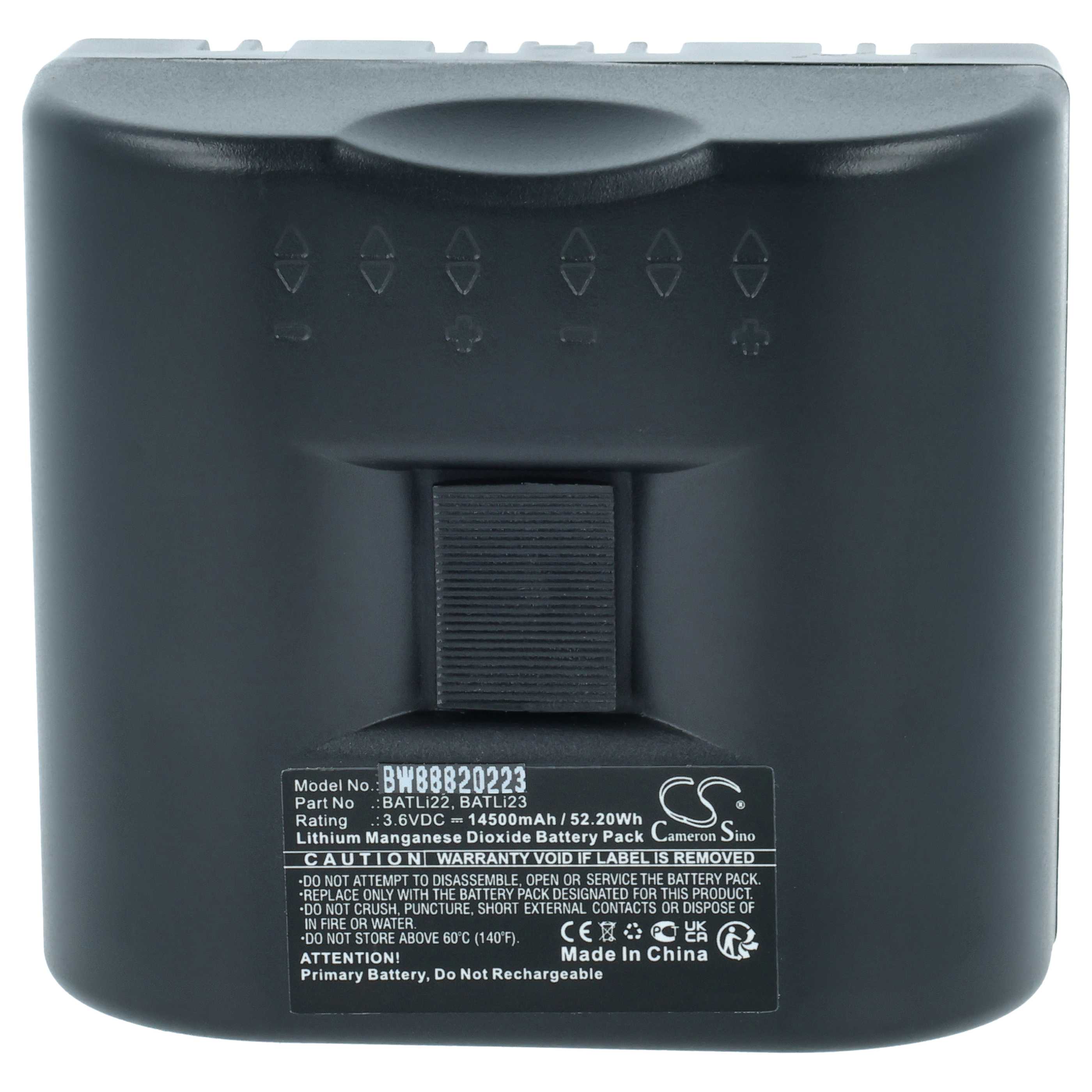 2x Bateria do alarmu zamiennik Daitem MPU01X, BATLI23, BATLI22 - 14500 mAh 3,6 V Li-MnO2