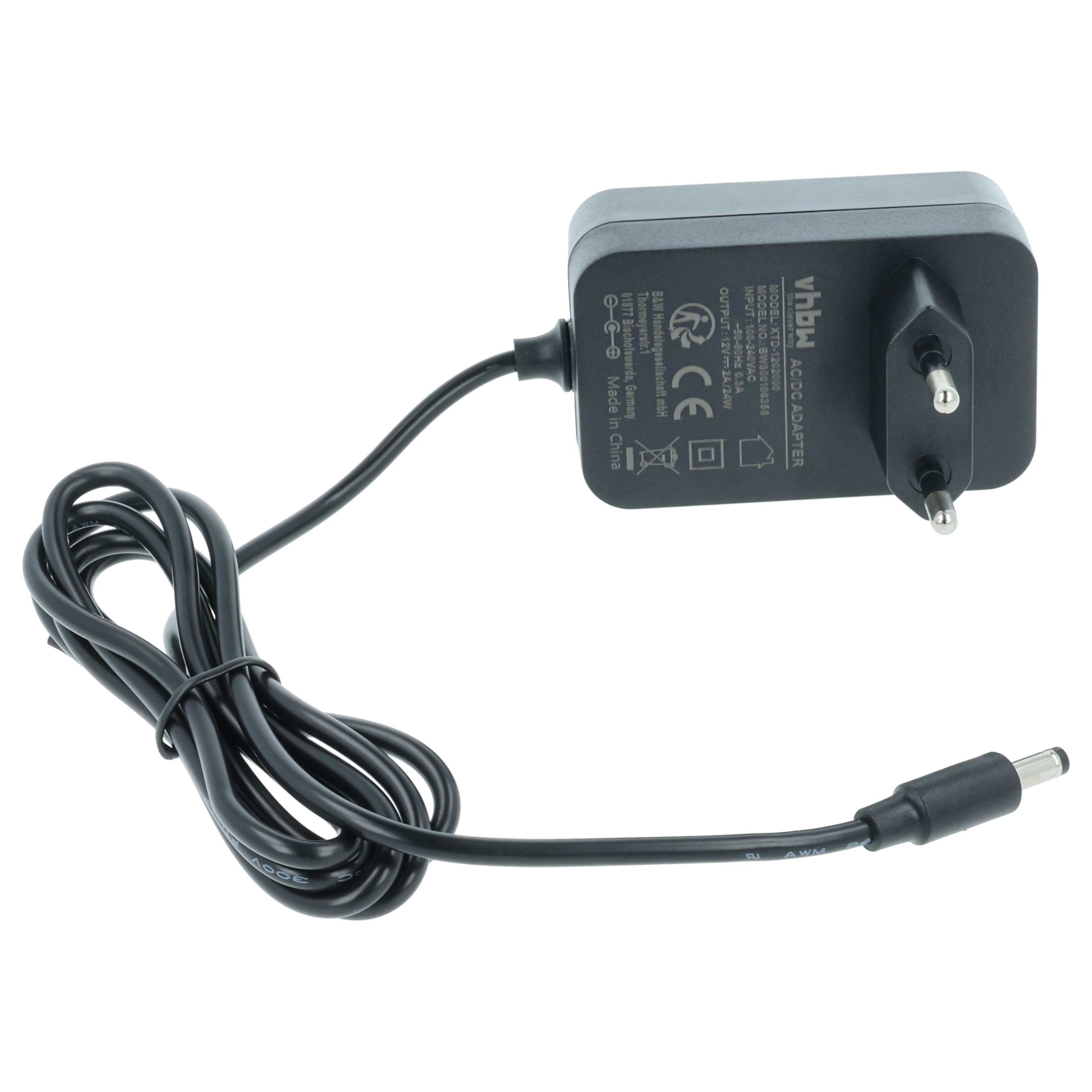 Mains Power Adapter replaces SAW24-120-2000 24W for WD router, hard drive - 9.4 cm
