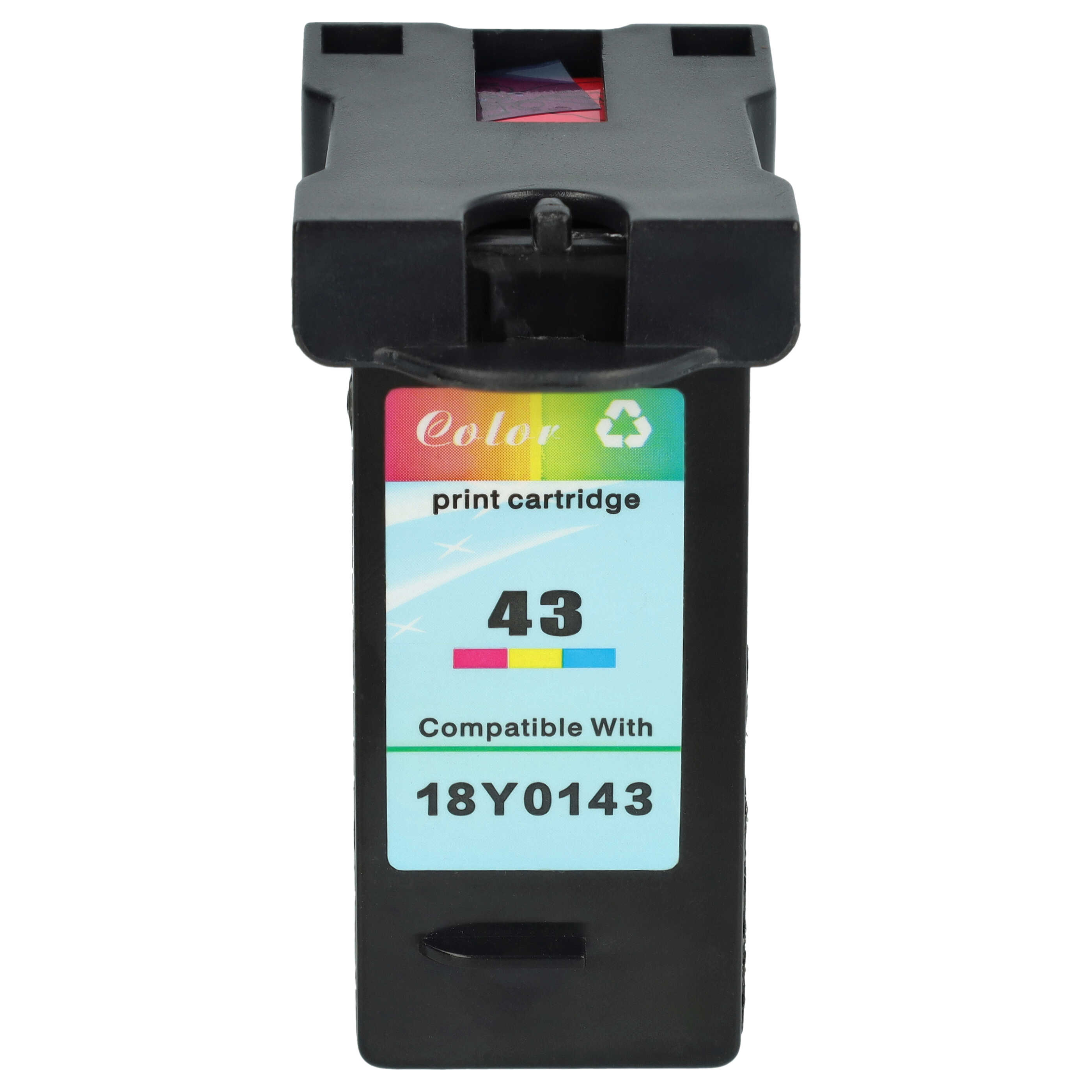 Ink Cartridge as Exchange for Lexmark 18Y0141E, 18Y0143 for Lexmark Printer - C/M/Y, Refilled 18 ml