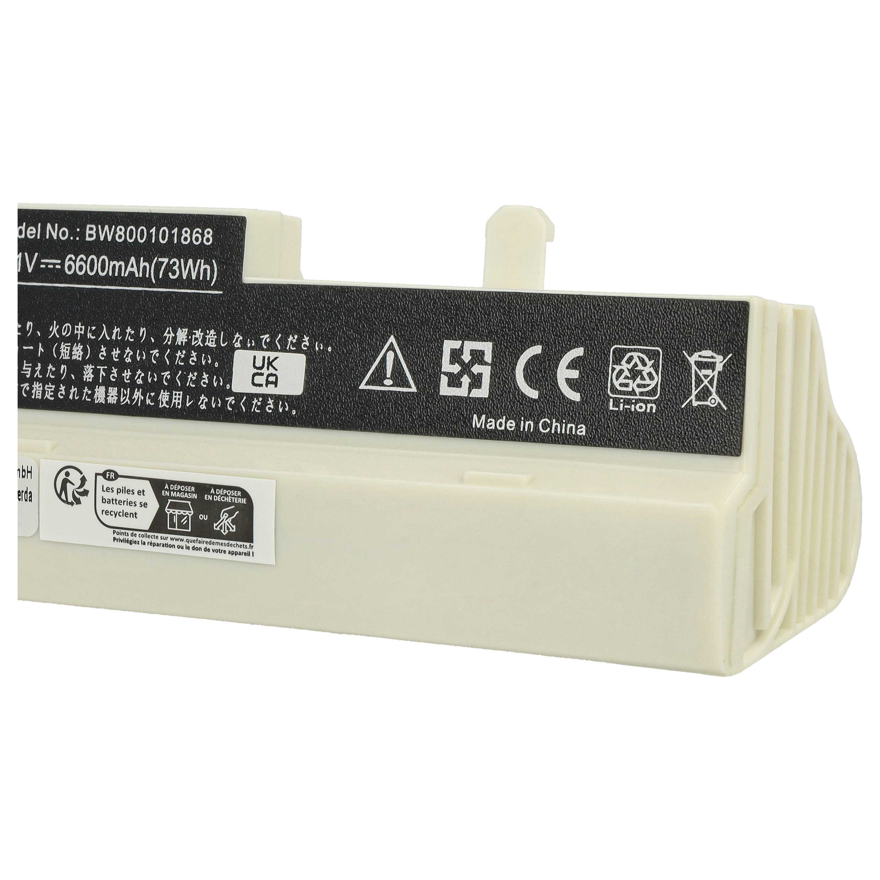 Akumulator do laptopa zamiennik Asus 70-OA1B1B2100, 0B20-00KA0AS - 6600 mAh 11,1 V Li-Ion, biały