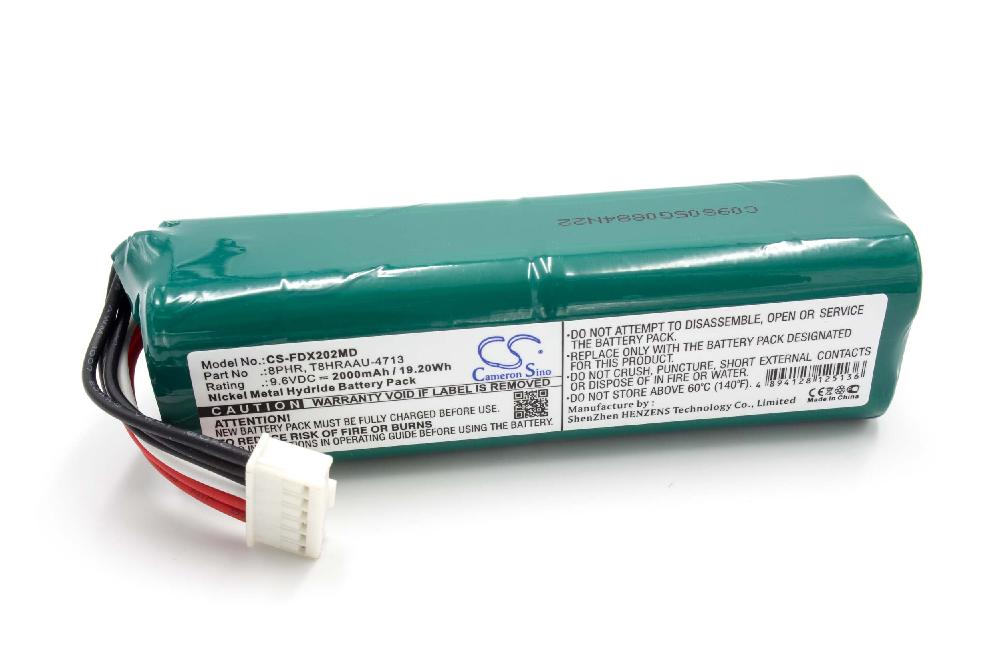 Batterie remplace Fukuda T8HRAAU-4713, 8PHR pour appareil médical - 2000mAh 9,6V NiMH