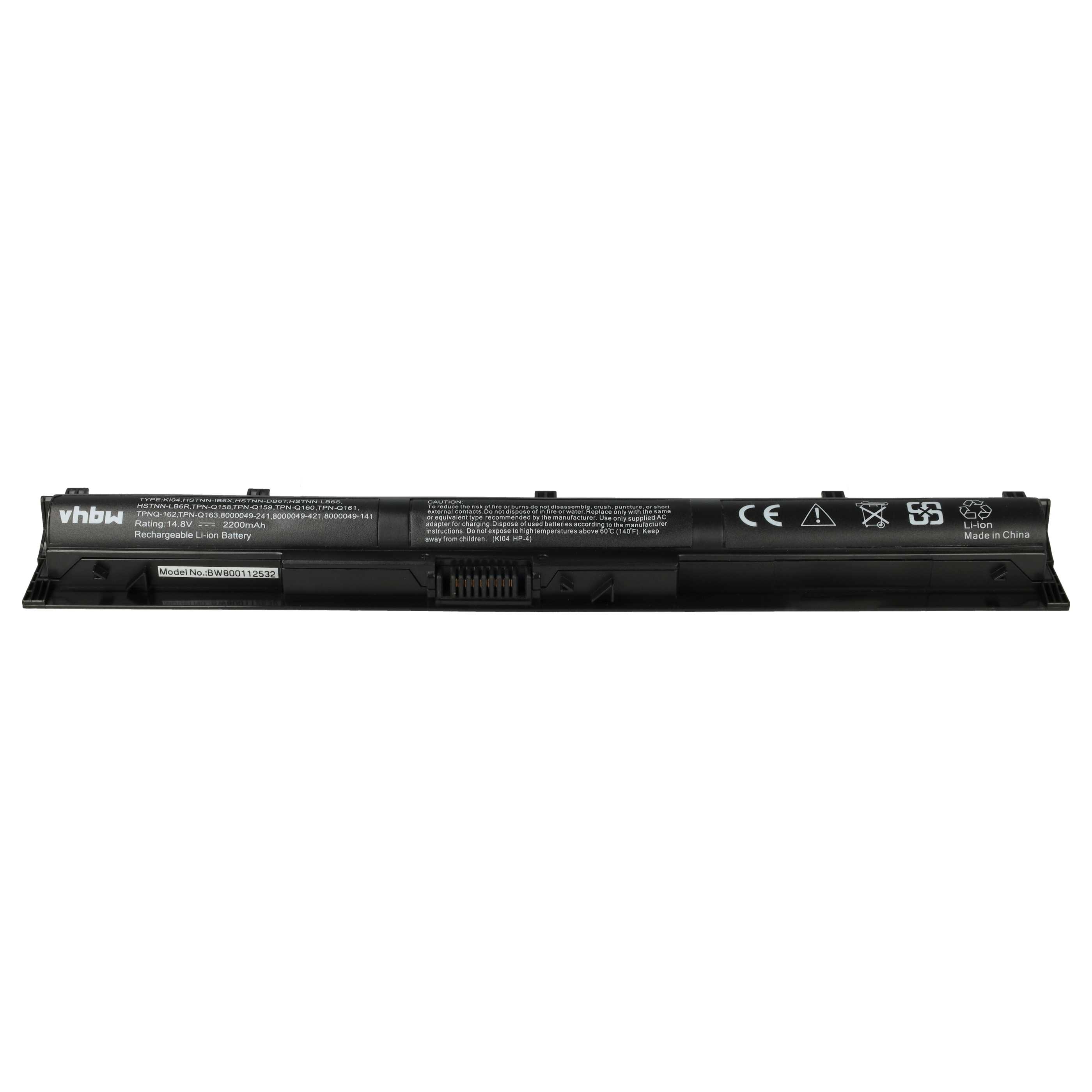 Akumulator do laptopa zamiennik HP 800049-001, 800049-241, HSTNN-DB6T - 2200 mAh 14,8 V Li-Ion, czarny