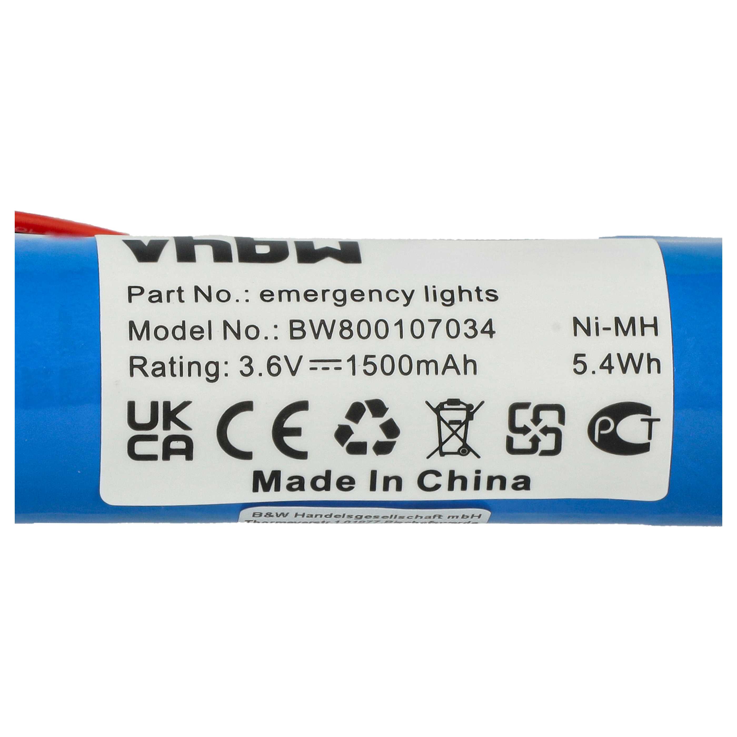 Akumulator do oświetlenia awaryjnego - 1500 mAh 3,6 V NiMH + kabel