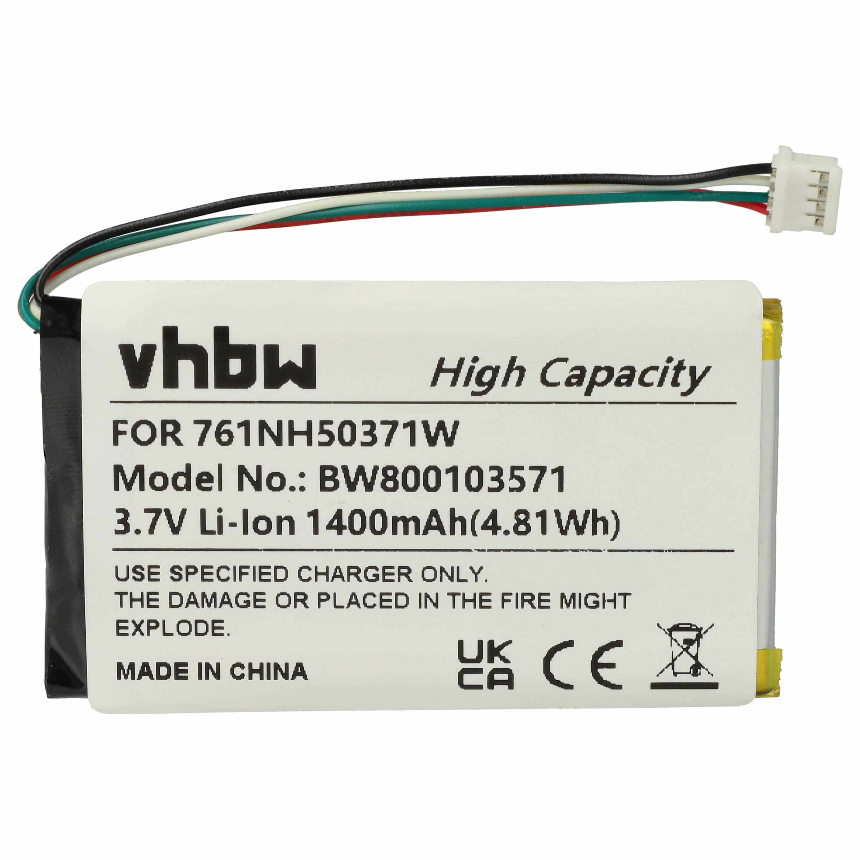 Akumulator do nawigacji GPS zamiennik Navigon 761NH50371W - 1300 mAh 3,7 V LiPo
