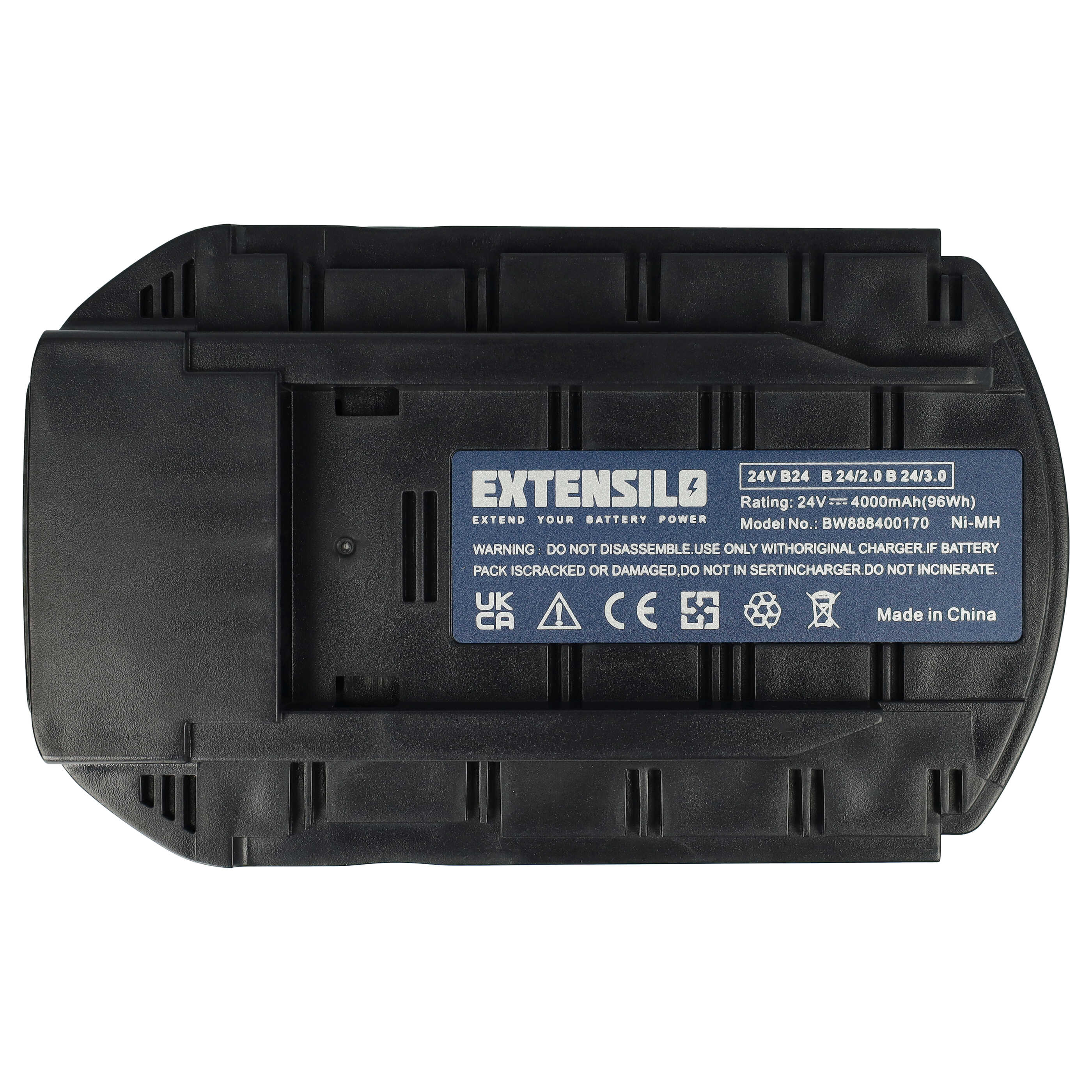 Battery replaces Hilti B 24/2.0, B 24/3.0 Electric Power Tool - 4000 mAh, 24 V, NiMH