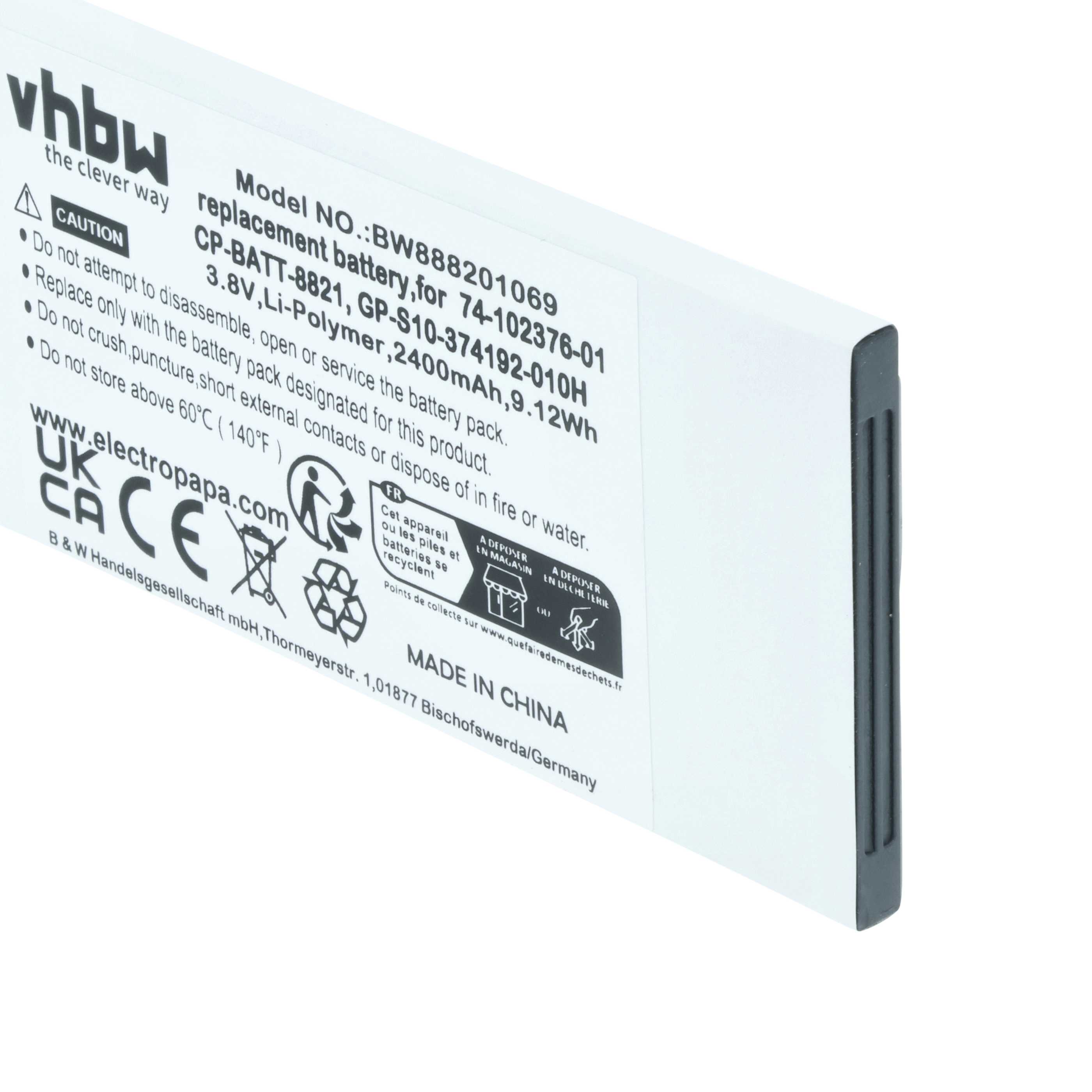 2x Akumulator do telefonu smartfona zamiennik Cisco 74-102376-01, CP-BATT-8821 - 2400 mAh 3,8 V LiPo