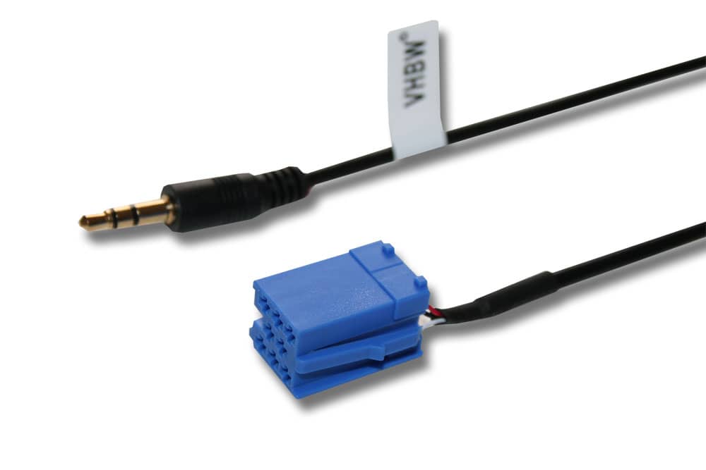 Cable adaptador audio para Audi, VW, Becker, Chorus Audi radio auto, etc. - 120 cm
