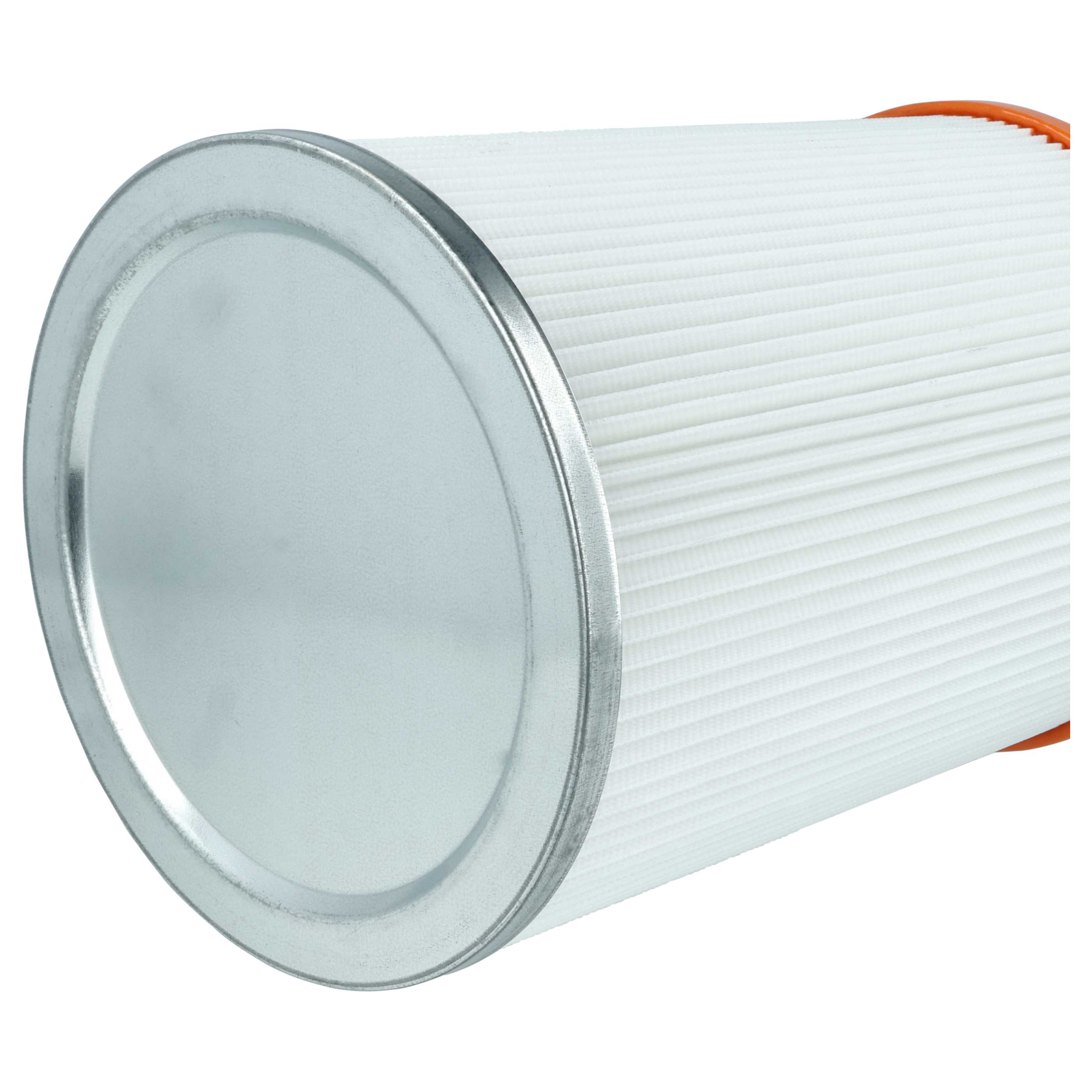 4x cartridge filter replaces Nilfisk R 637/1 for WAP Vacuum Cleaner, orange / white
