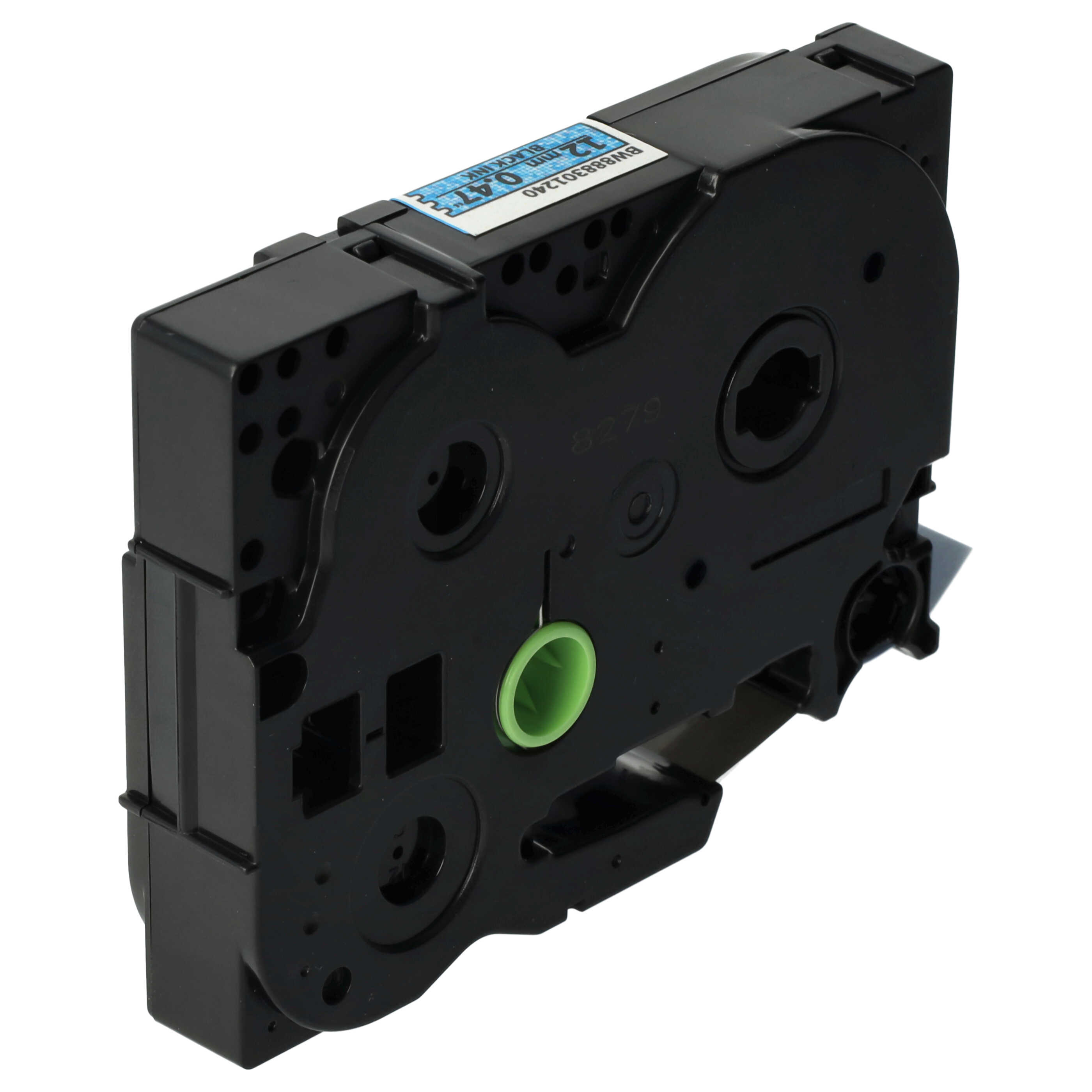 Label Tape replaces Brother TZE-531L1 - 12 mm Black to Blue (Glitter)