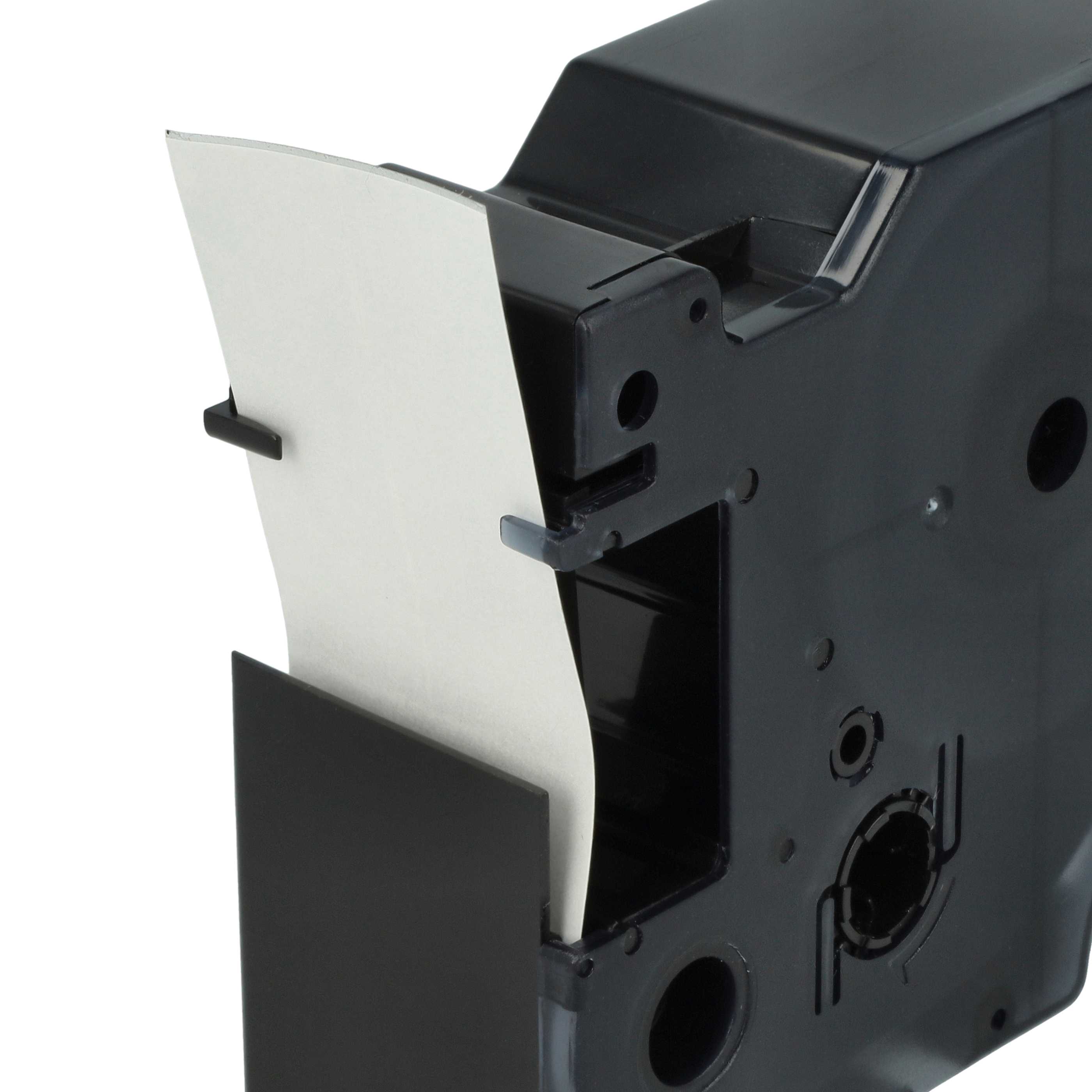 Label Tape replaces Dymo D1, 53722 - 24 mm Black to Silver
