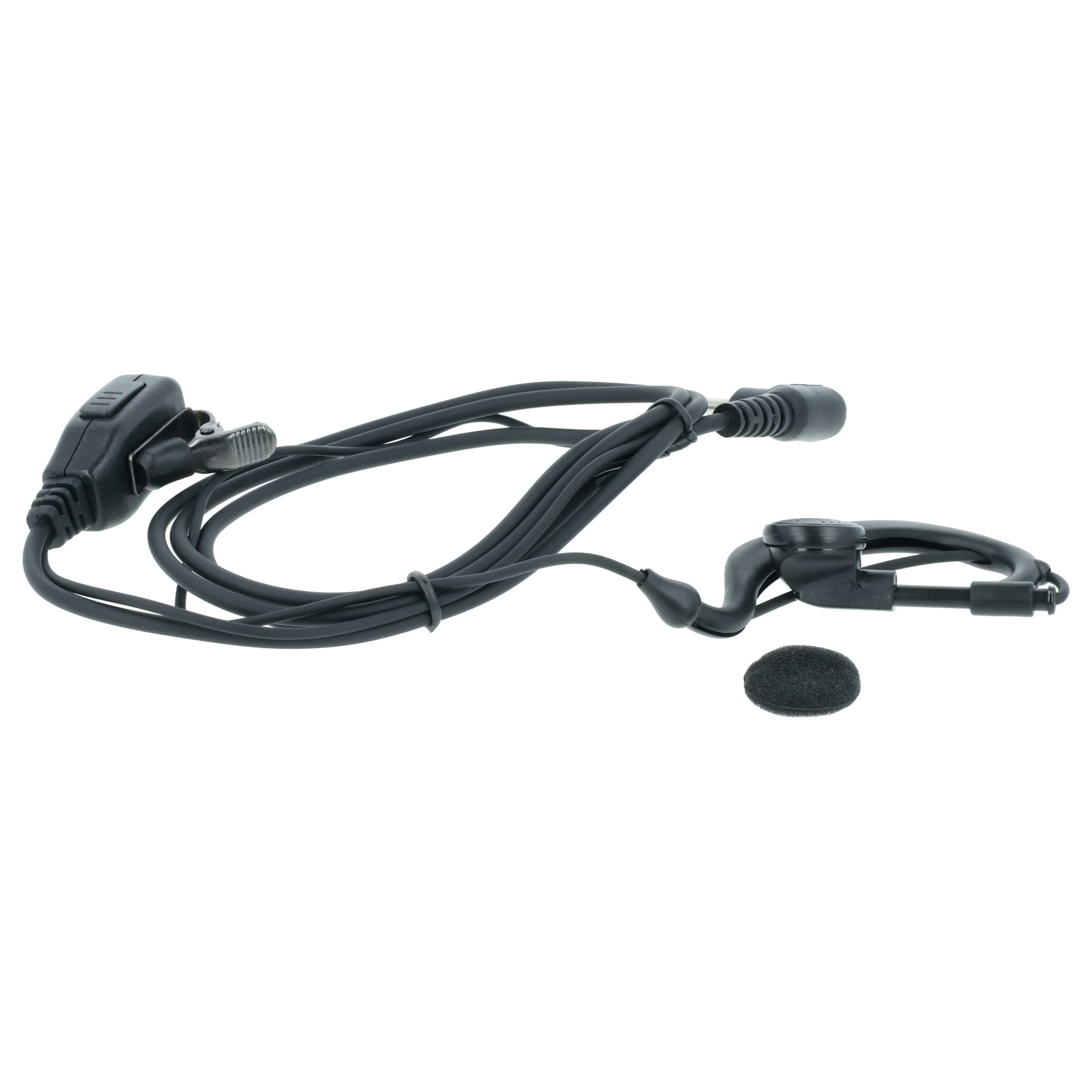 5x Security Radio Headset suitable for Motorola GP300 - "Take Call Button", Clip Mount
