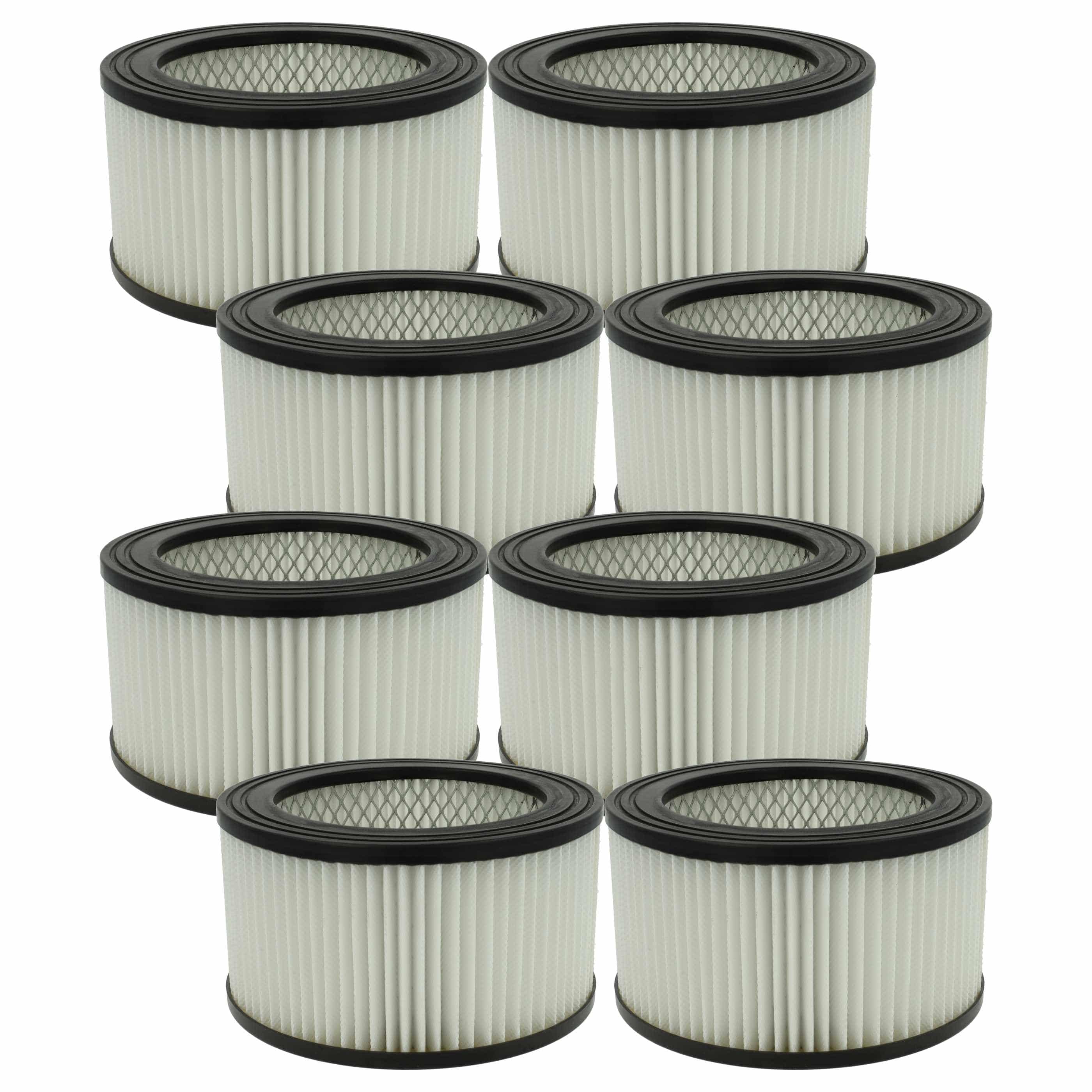 8x Filtercartridge filter replaces Oxeo 760023 for PowerPlus Chimney Sweep Vacuum, black / white