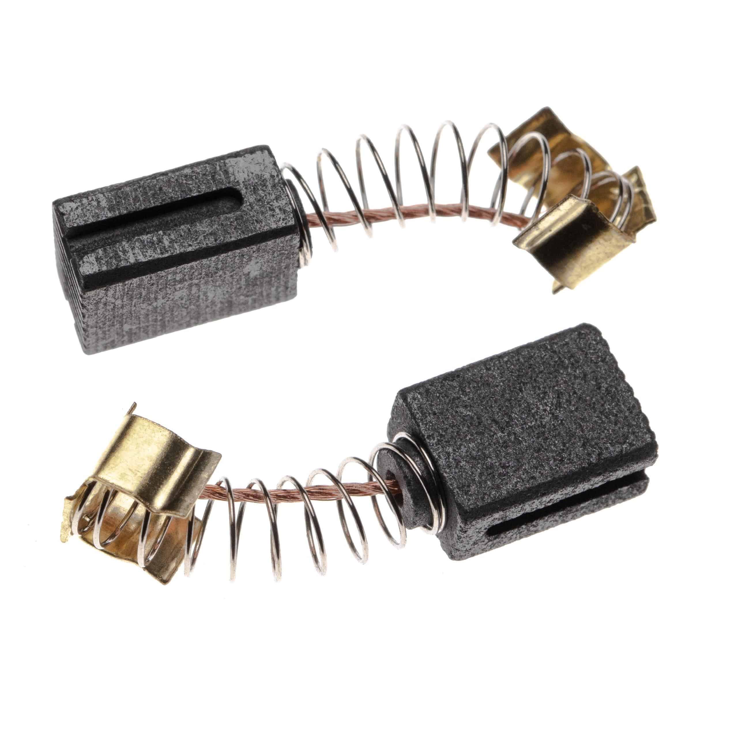 2x Carbon Brush as Replacement for Makita 195007-0 Electric Power Tools + Spring + Groove, 6 x 9 x 12mm
