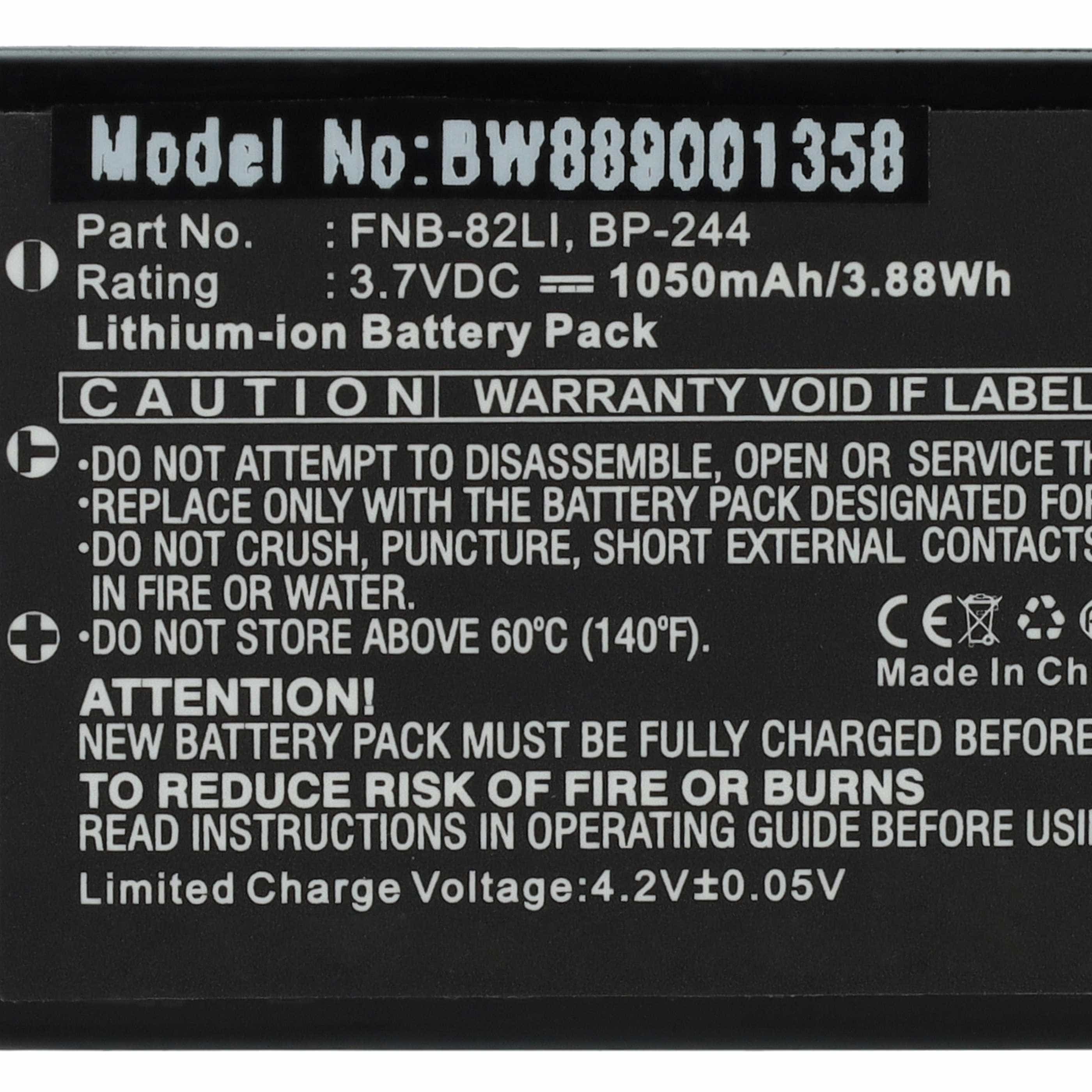 5x Batteria sostituisce Icom BP-244 per dispositivo radio - 1050mAh 3,7V Li-Ion