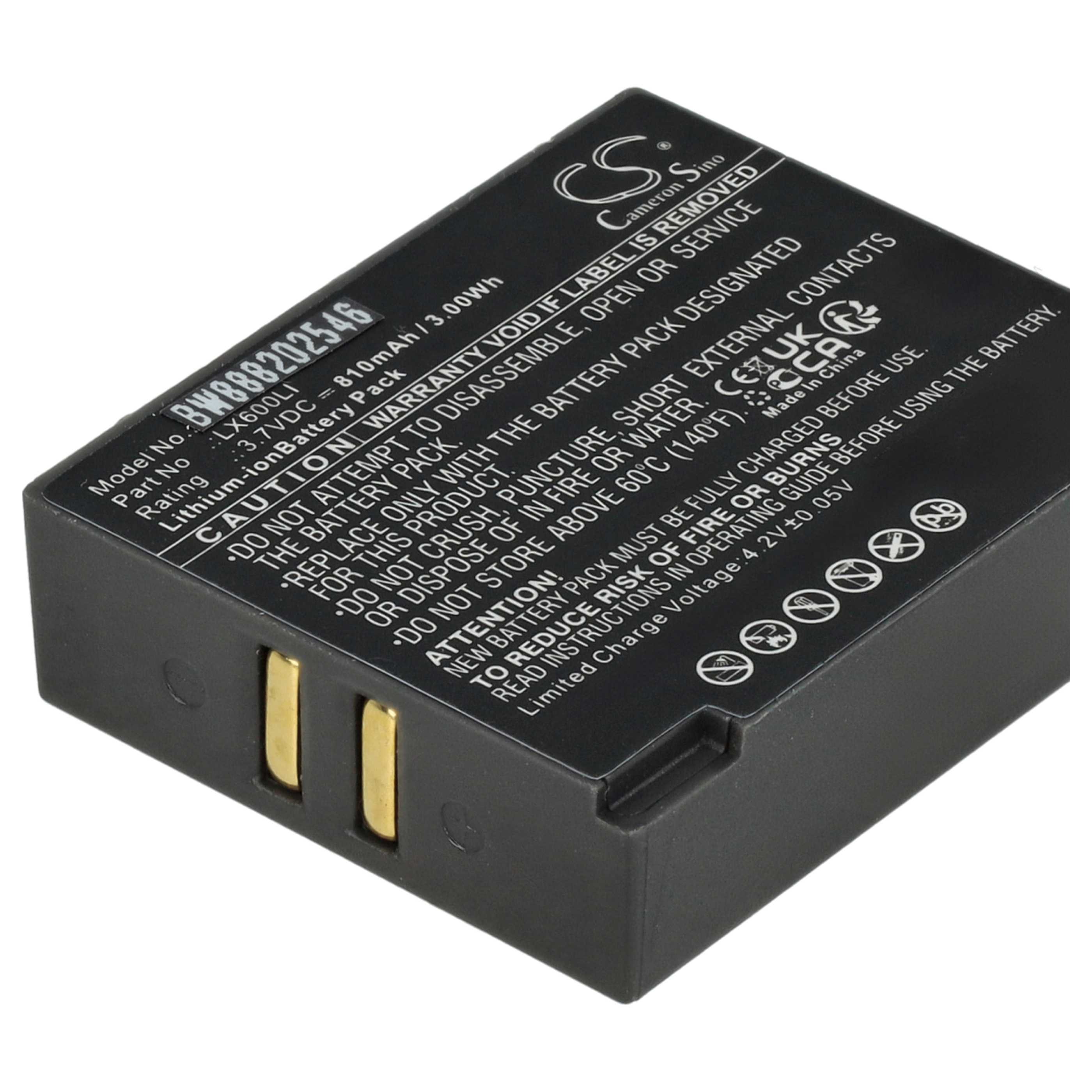 2x Akumulator do słuchawek bezprzewodowych zamiennik Eartec LX600LI - 810 mAh 3,7 V Li-Ion