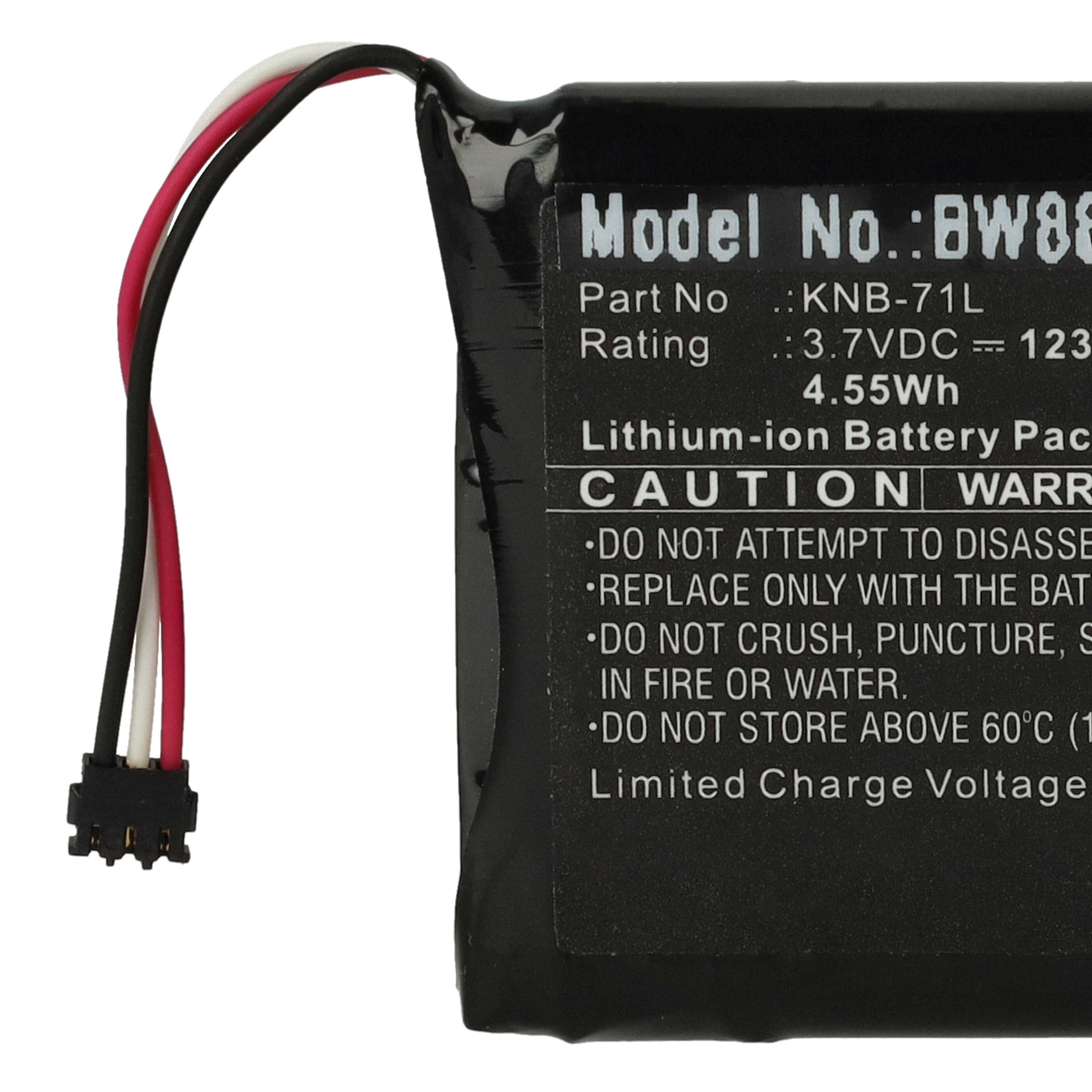 Radio Battery Replacement for Kenwood KNB-61L, KNB-71L - 1230 mAh 3.7 V Li-Ion