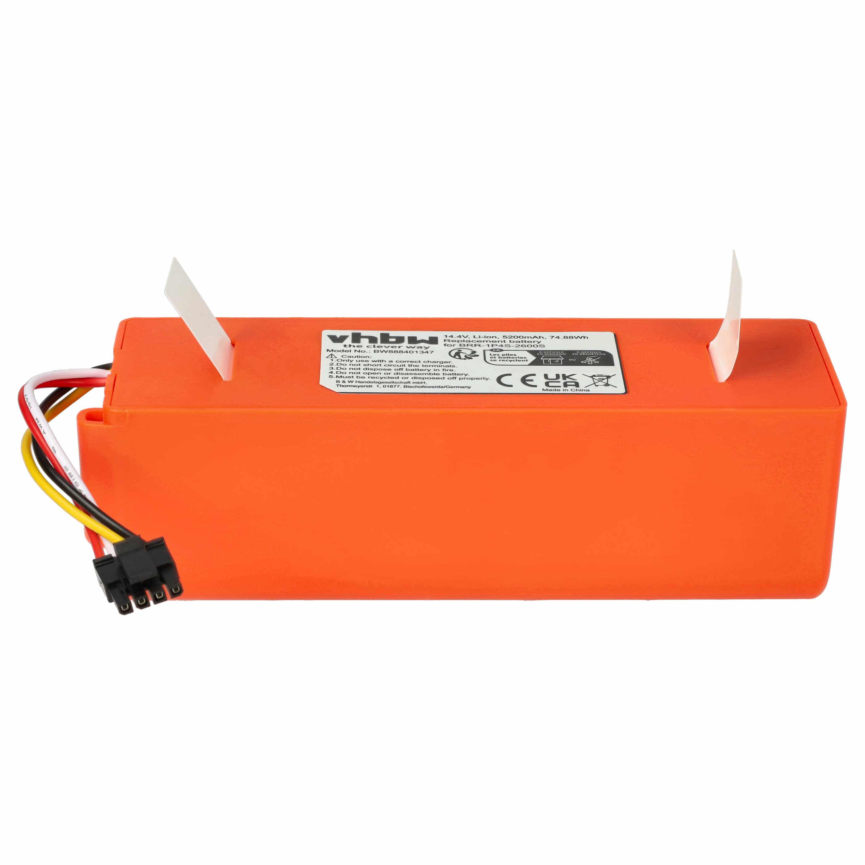Batteria sostituisce Roborock BRR-2P4S-5200D per aspirapolvere Xiaowa - 5200mAh 14,4V Li-Ion