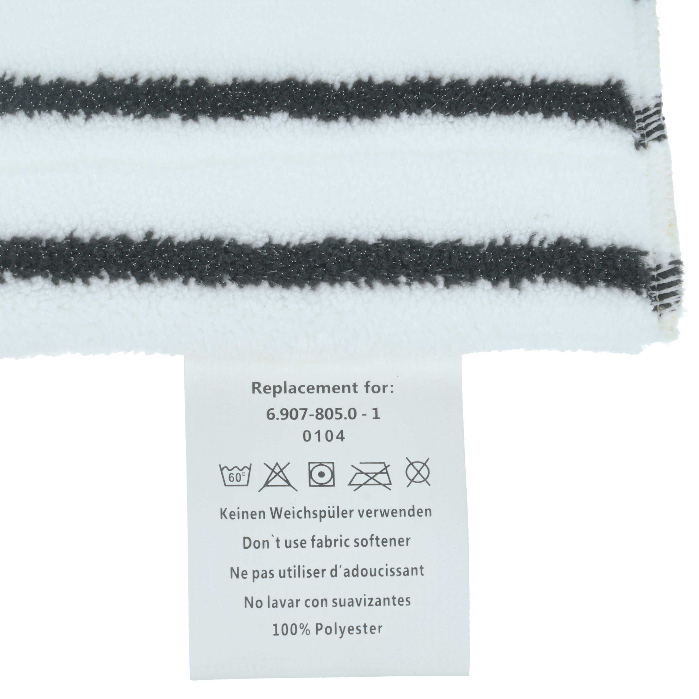 3x Mop Pad replaces Kärcher 2.863-341.0 for Kärcher Steam Cleaner