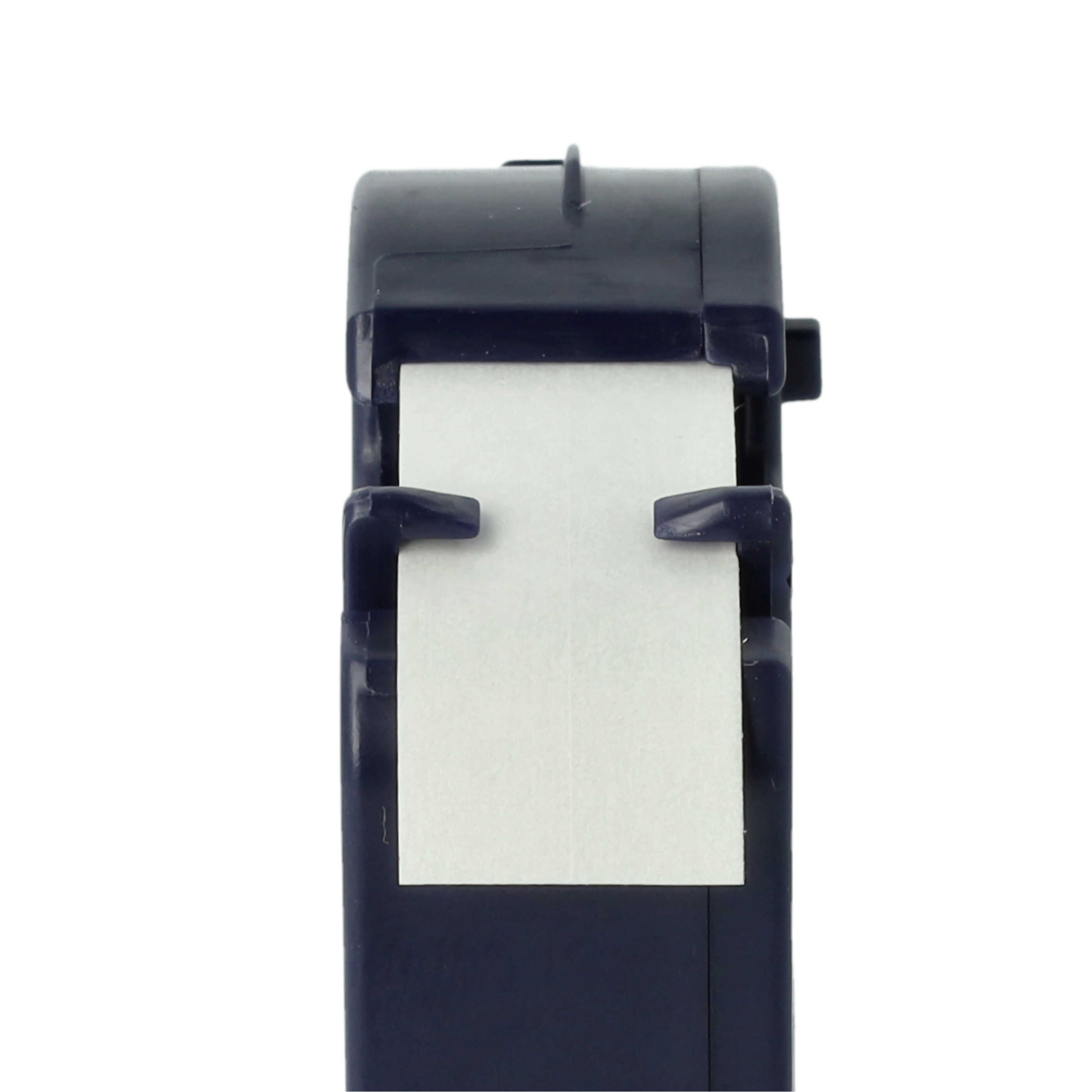 3x Cassetta nastro carta sostituisce Dymo 91200, S0721520 per etichettatrice 12mm nero - bianco