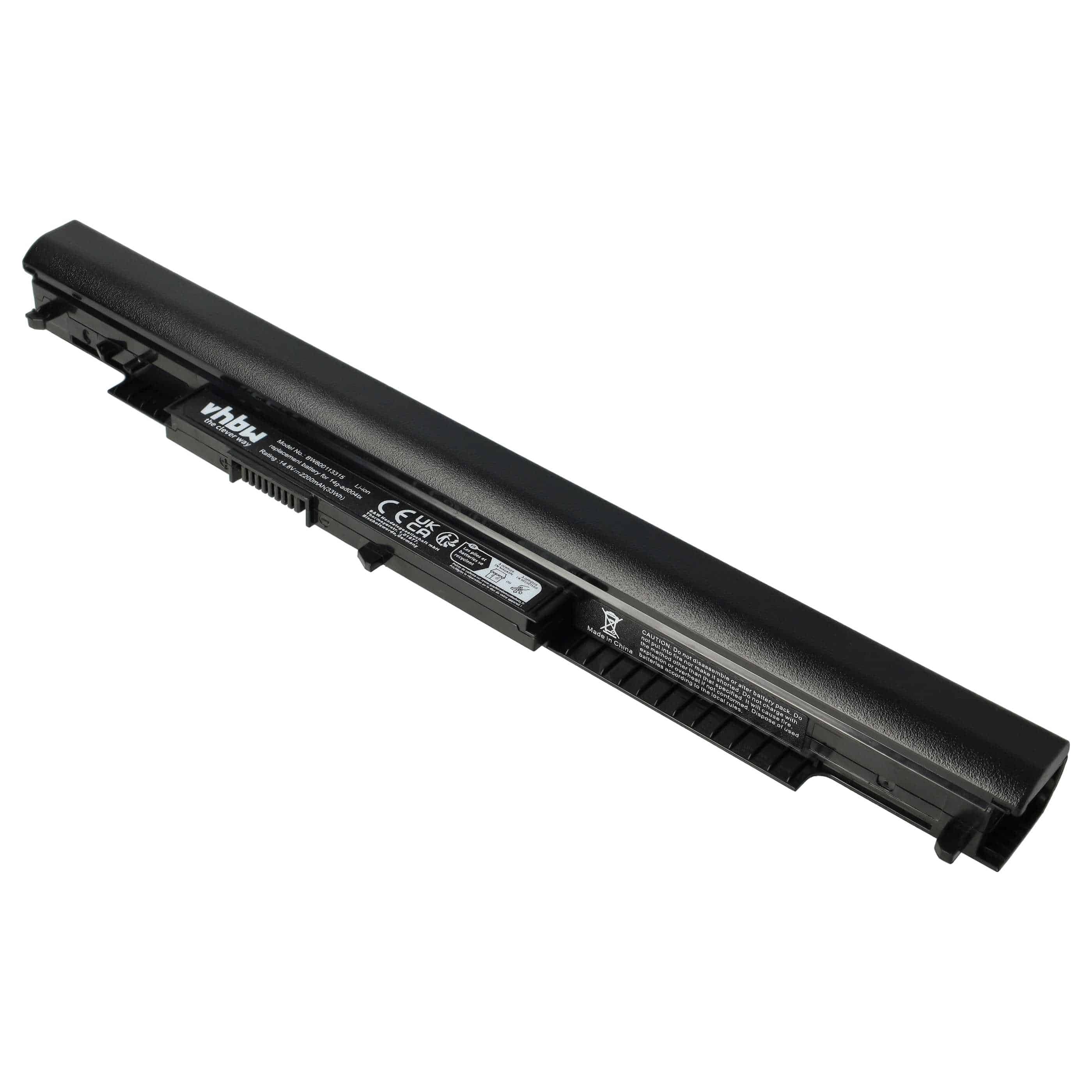 Notebook Battery Replacement for HP 807611-141, 807611-421, 807611-131 - 2200 mAh 14.8 V Li-Ion, black