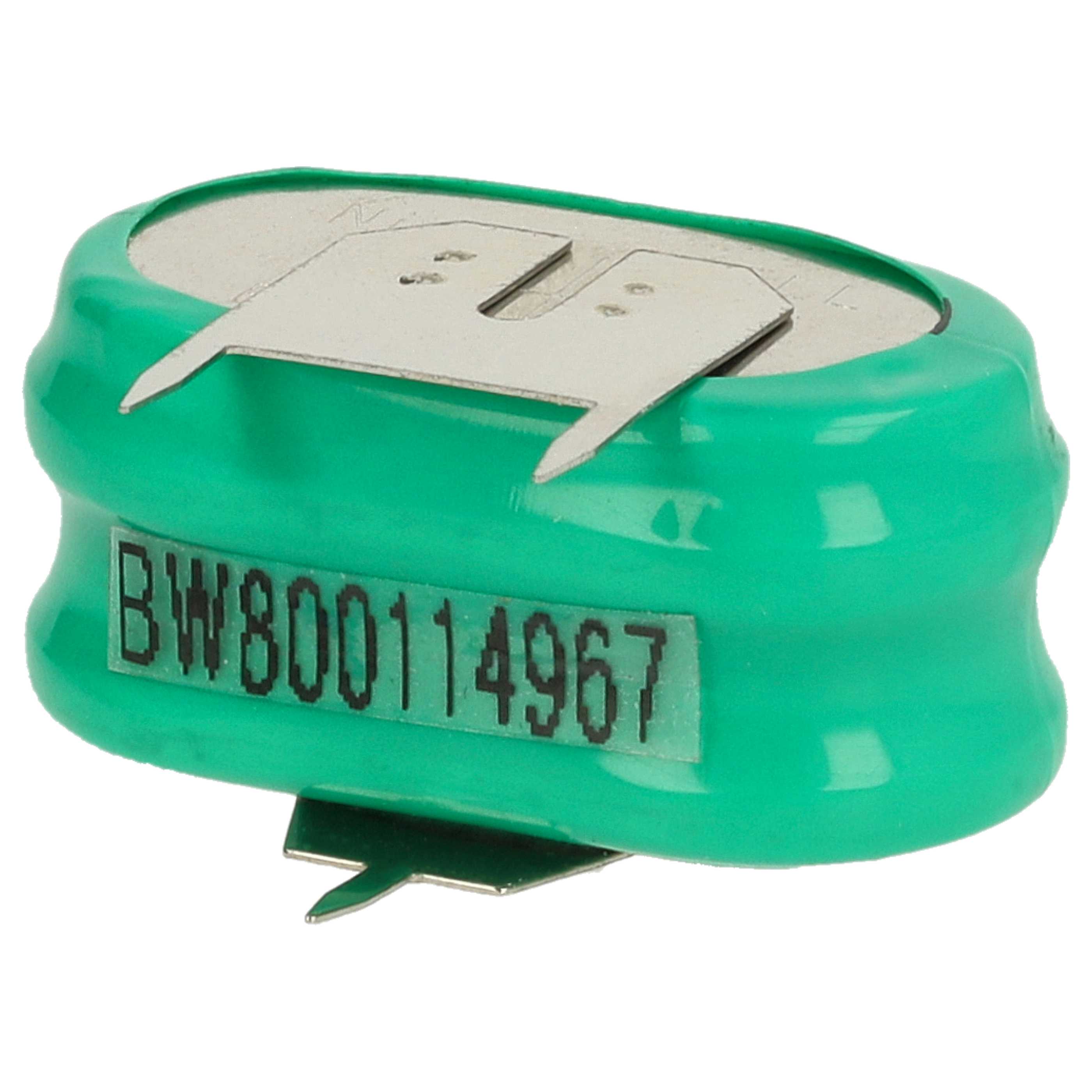 100x Button Cell Battery Type 2/V150H 3 Pins for Model Building Solar Lamps etc. - 150 mAh 2.4 V NiMH