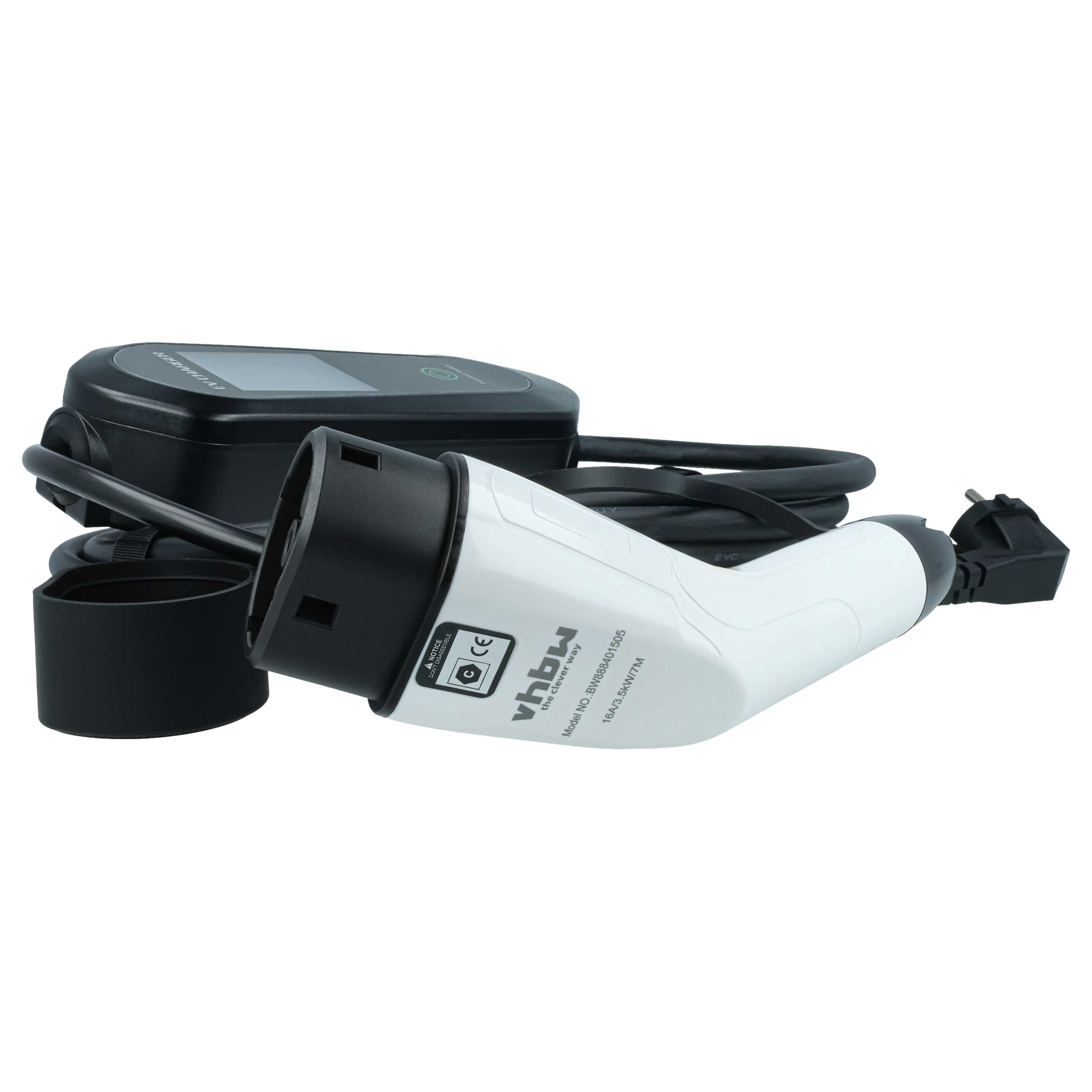 Charging Cable - Type 2 to Euro Socket Cable, Single-Phase, 16 A, 3.5 kW, 7 m