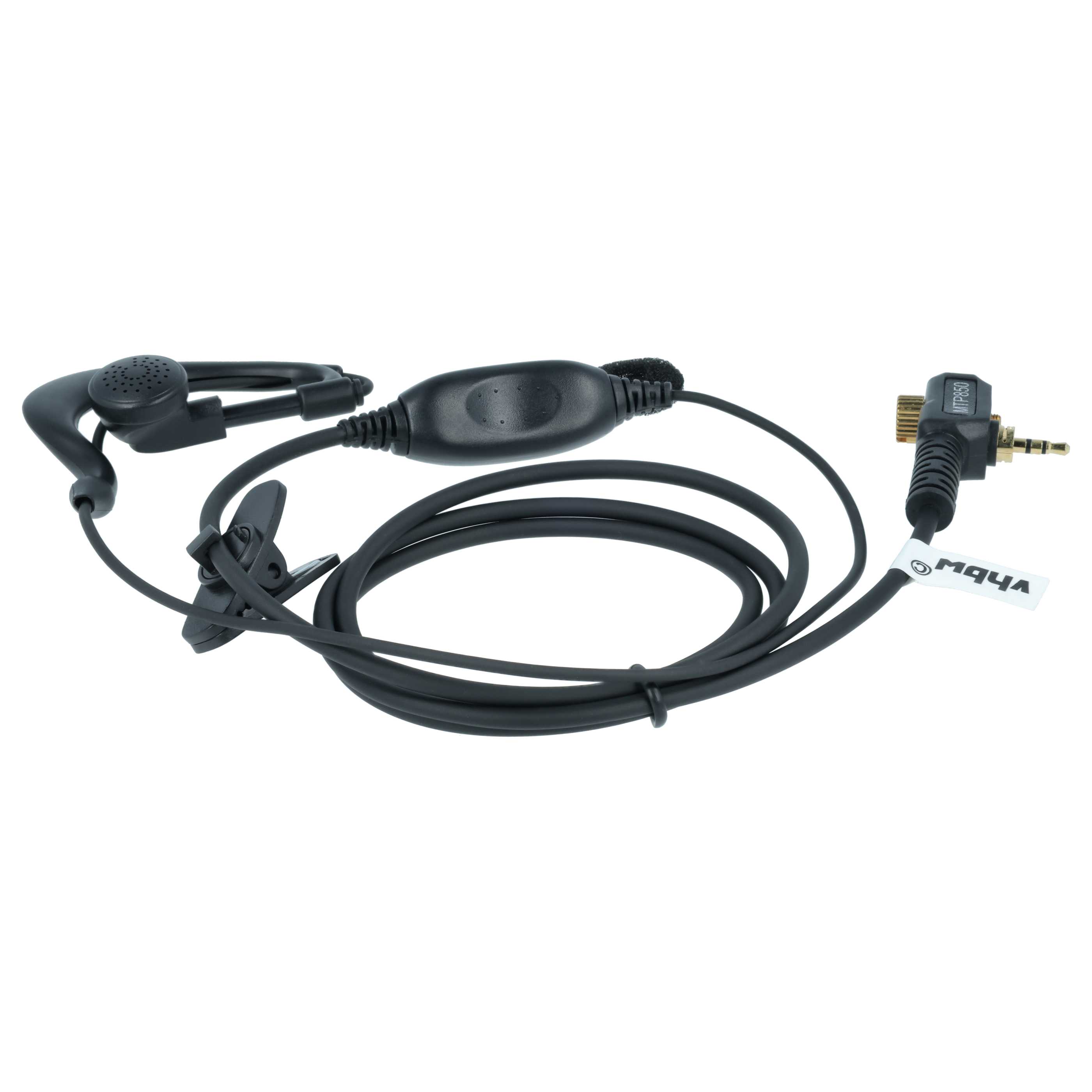 5x Security Radio Headset as Replacement Motorola FTN6583 - "Take Call Button", Clip Mount