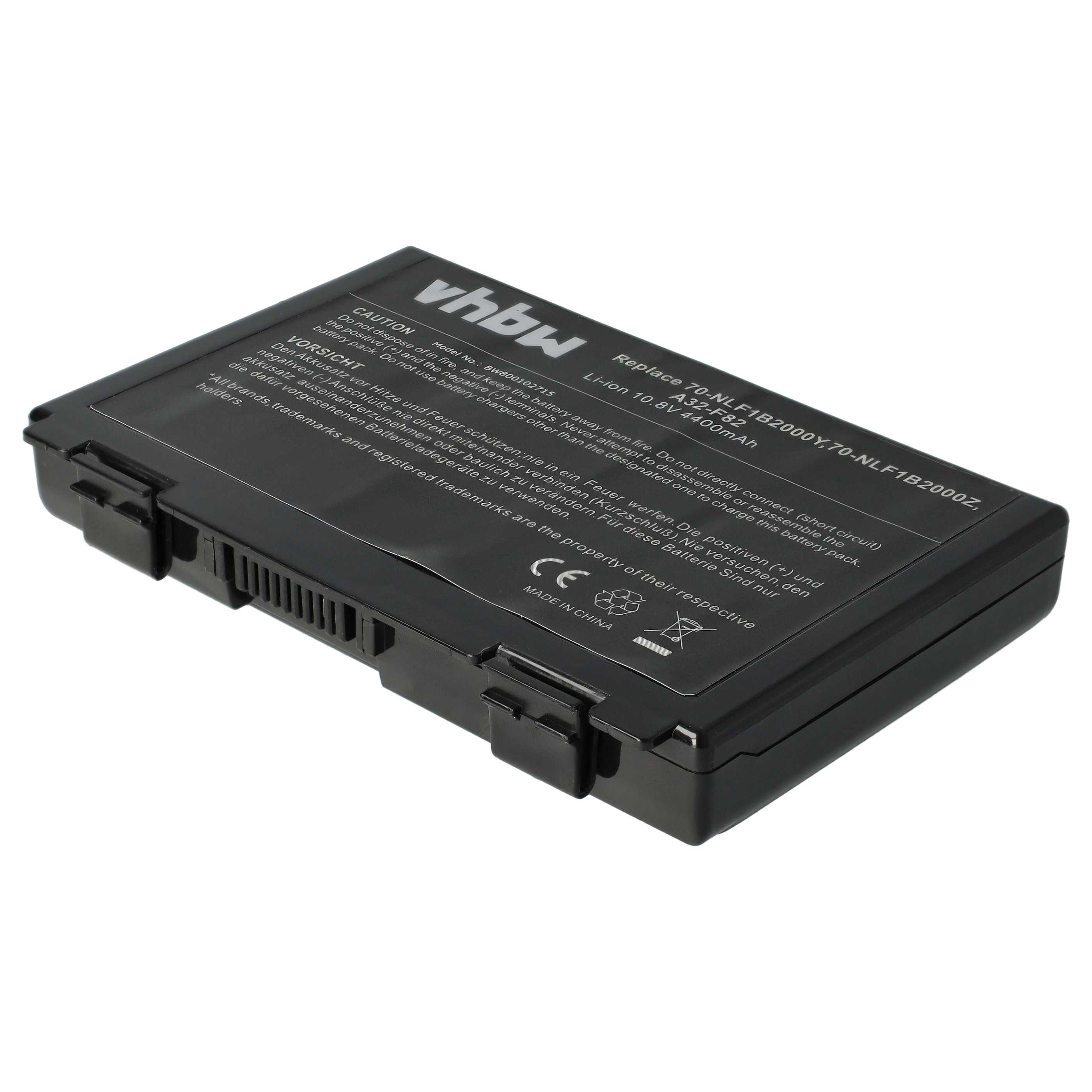 Notebook Battery Replacement for Asus A32-F52, L0690L6, A32-F82 - 4400 mAh 11.1 V Li-Ion, black