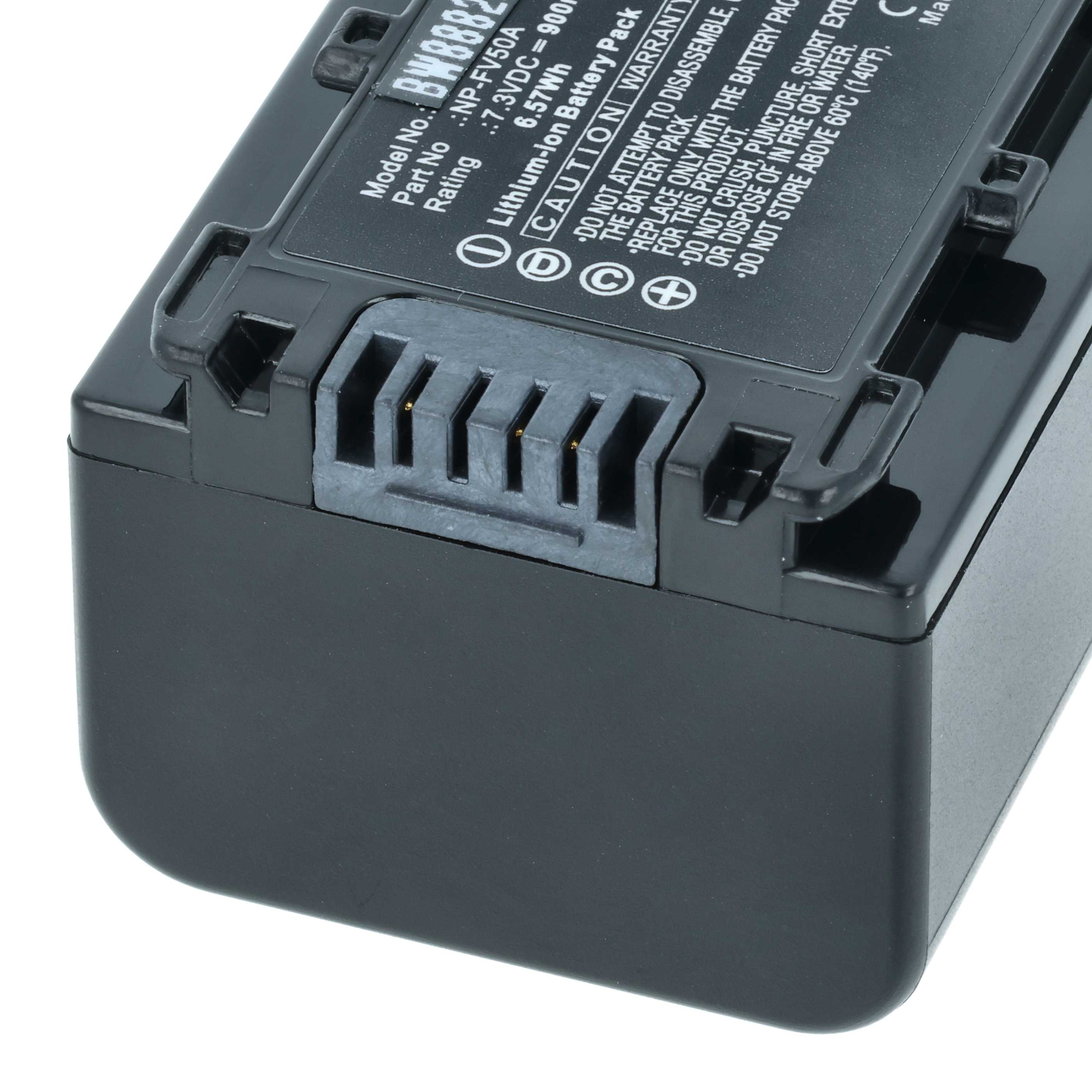 Videocamera Battery replaces Sony NP-FV50A - 900 mAh 7.3 V Li-Ion