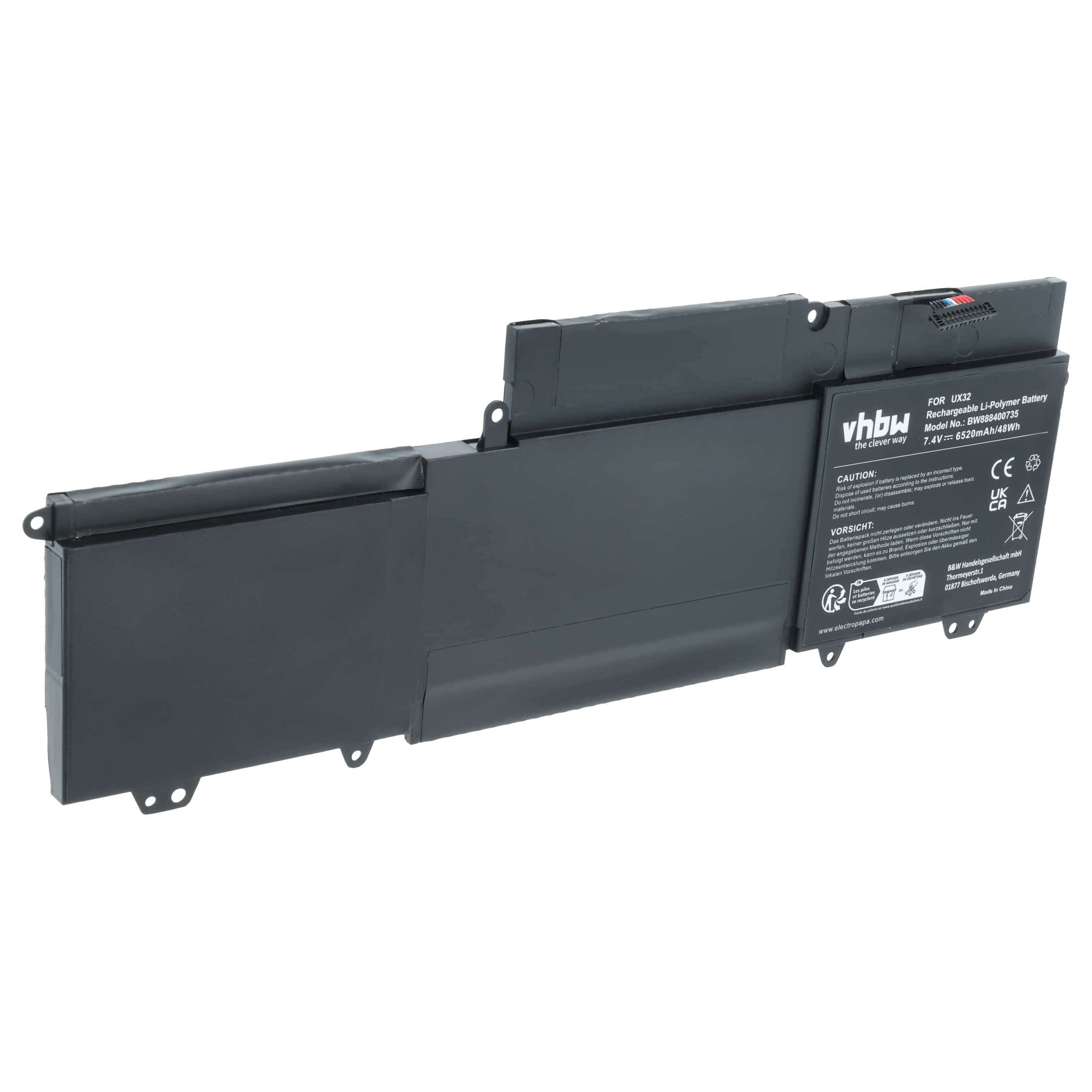 Akumulator do laptopa zamiennik Asus 0B200-00070000, C23-UX32, 0B200-00070100 - 6520 mAh 7,4 V LiPo