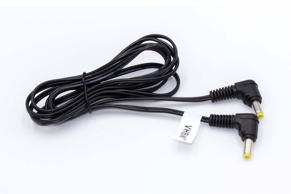 vhbw Cable de alimentación compatible con Panasonic NV-GS17 cámaras, videocámaras - 100 cm negro