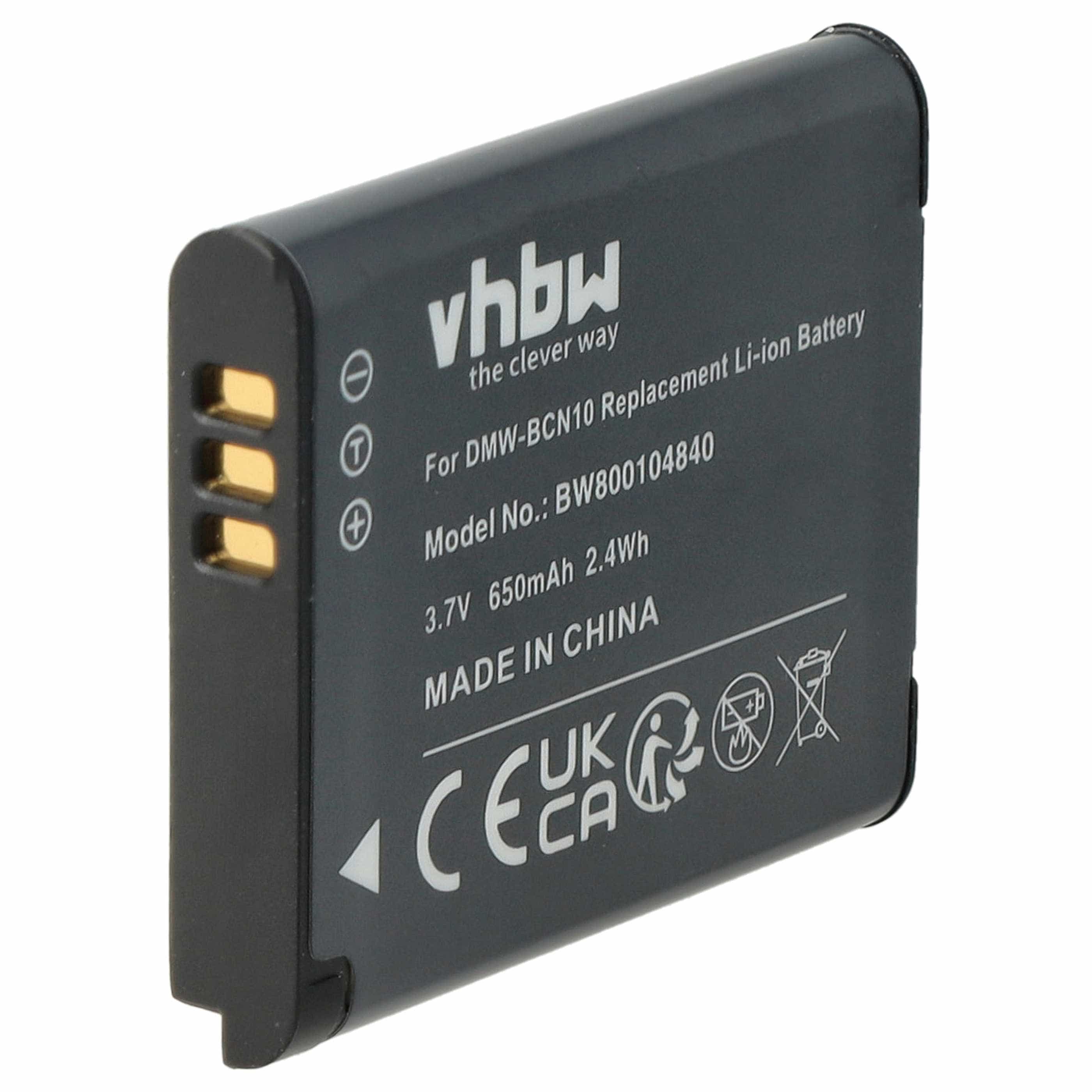 Battery replaces Leica BP-DC14E, BP-DC14 - 650mAh, 3.7V, Li-Ion