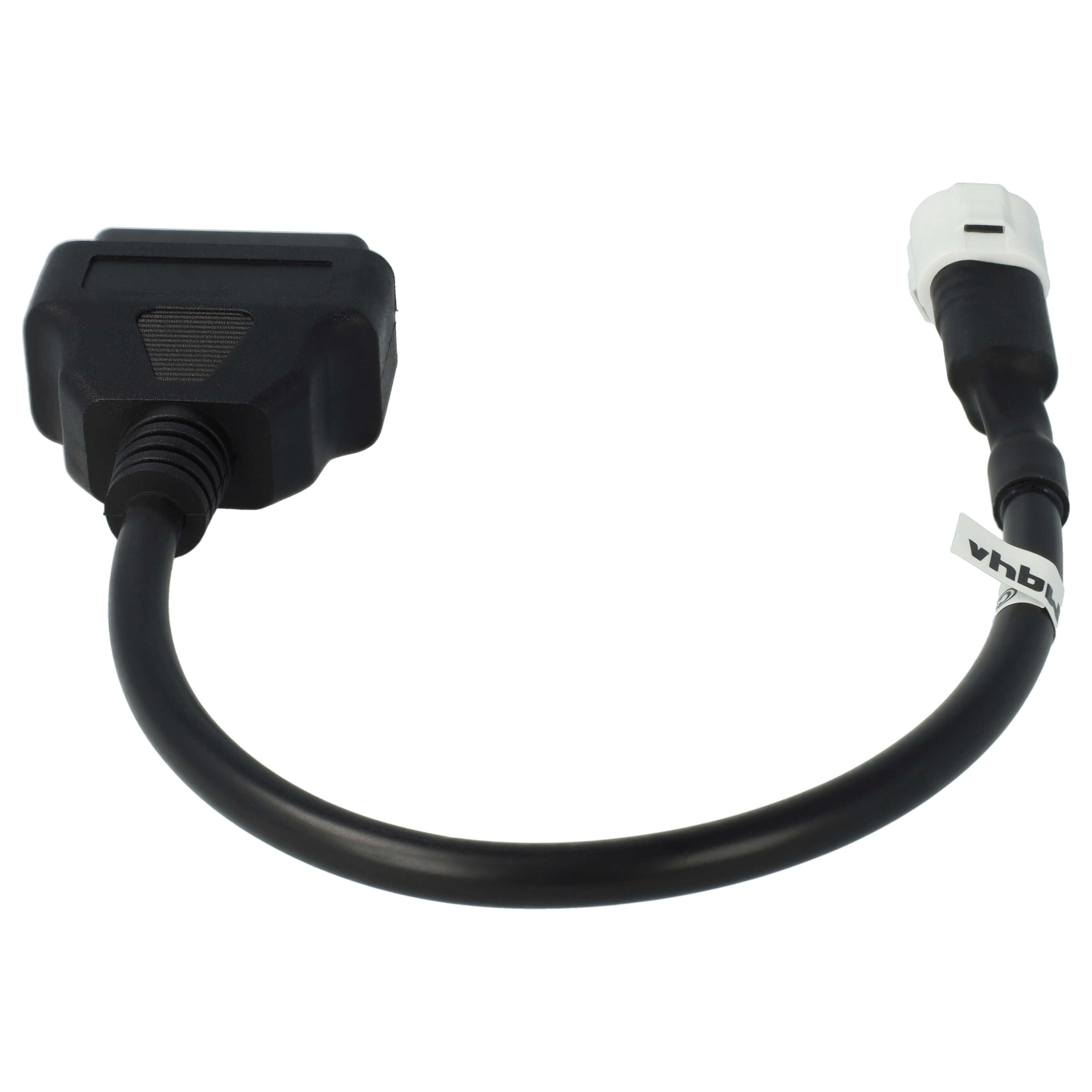 vhbw OBD2 Adapter 3 Pin to OBD2 16Pin suitable for Delight 125 Motorbike - 40 cm