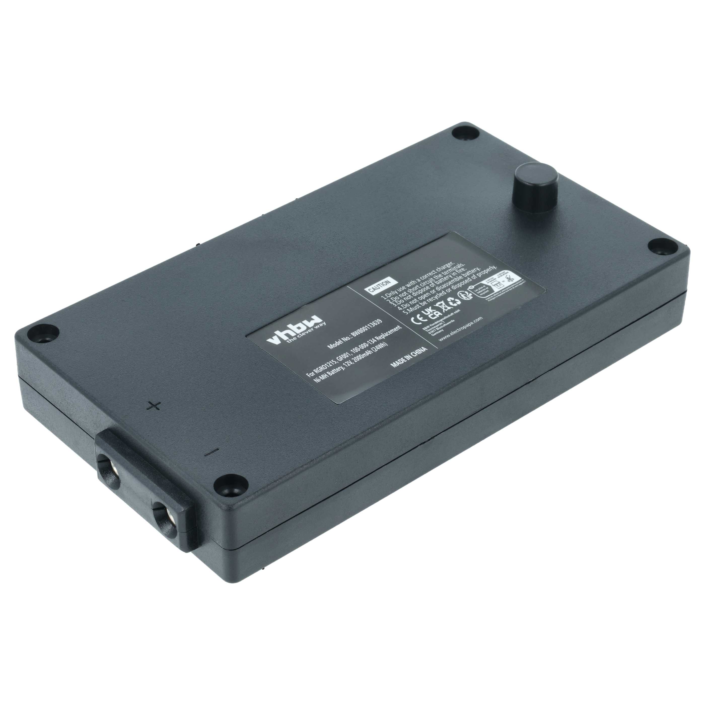 Akku (2 Stück) als Ersatz für Gross Funk RGRO1215, 738010957, GF001, 100-000-134 Steuerung - 2000mAh 12V NiMH