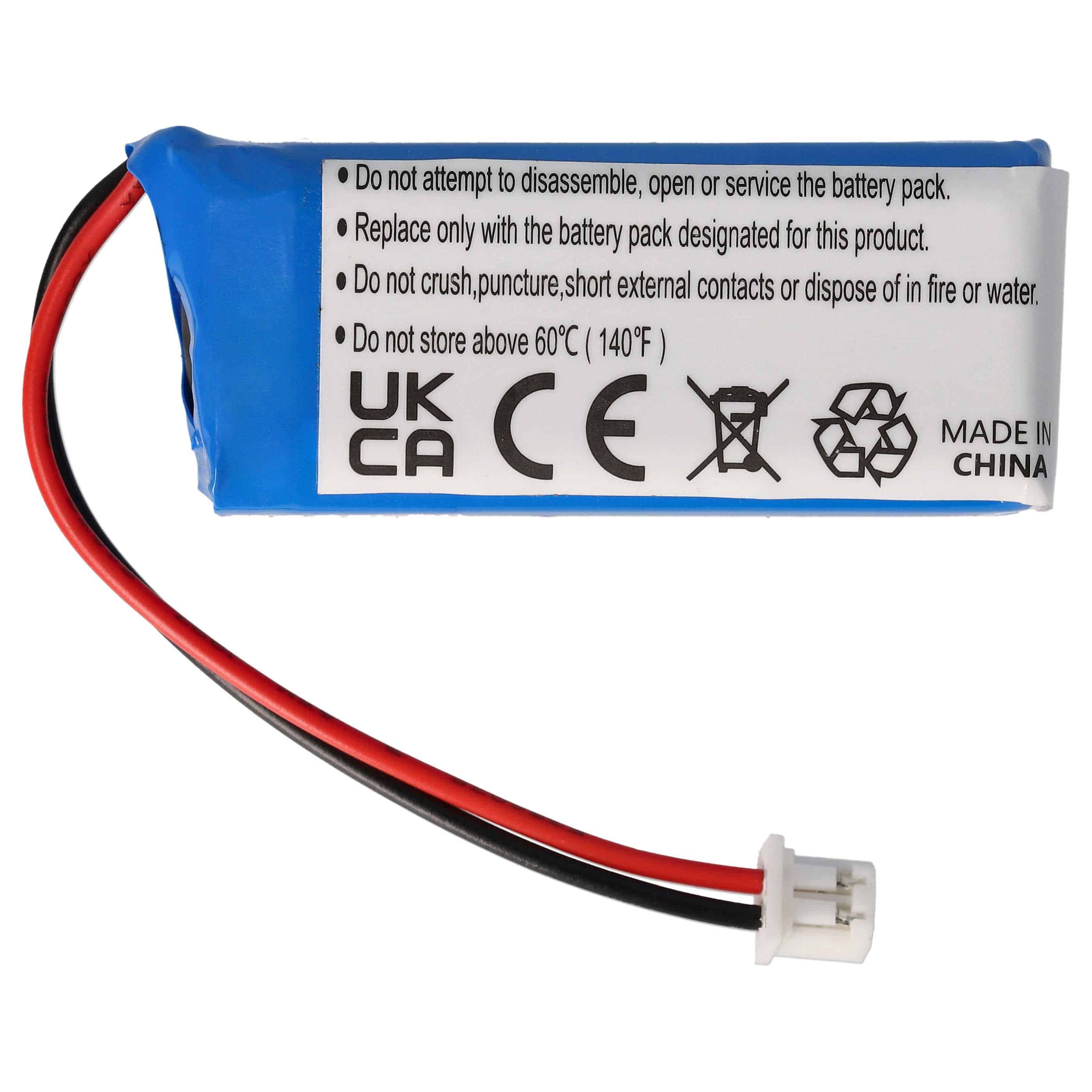 Handheld Transmitter Battery Replacement for Dogtra AAE562438P6H, AE602048P6H - 500 mAh 7.4 V Li-polymer