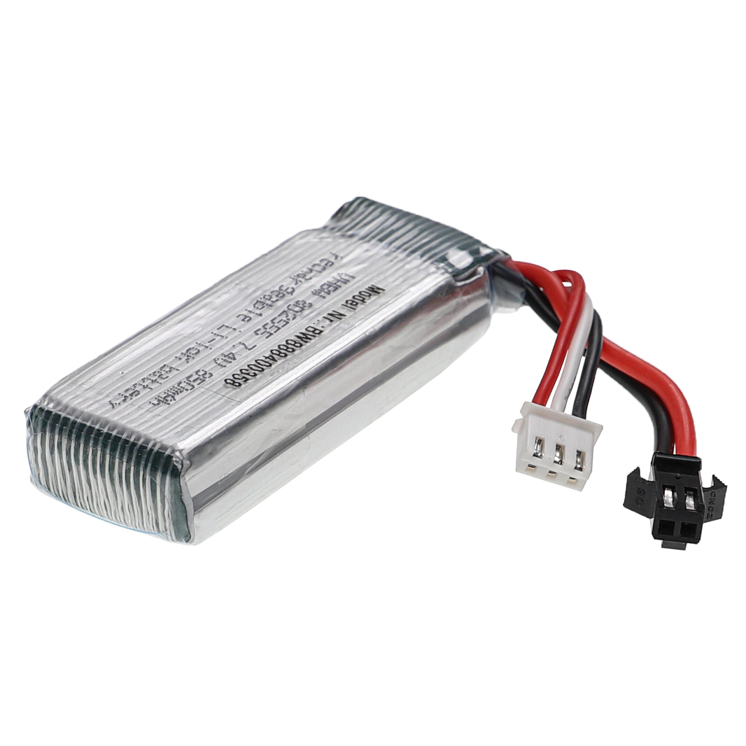 Batterie pour modèle radio-télécommandé - 850mAh 7,4V Li-polymère, SM-2P