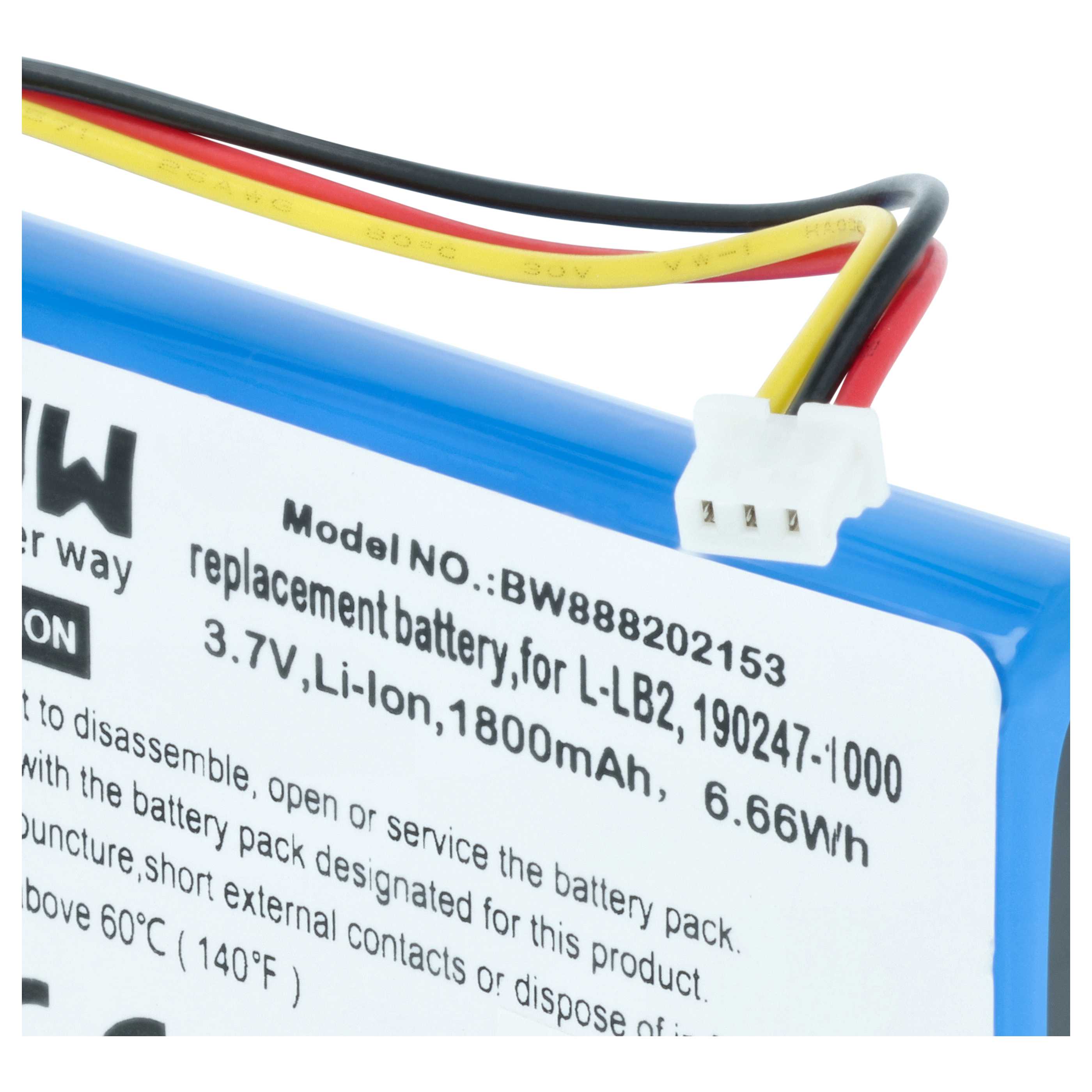 Batería reemplaza Logitech 190247-1000, L-LB2 para ratón inalámbrico (1800 mAh, 3,7 V, Li-Ion)