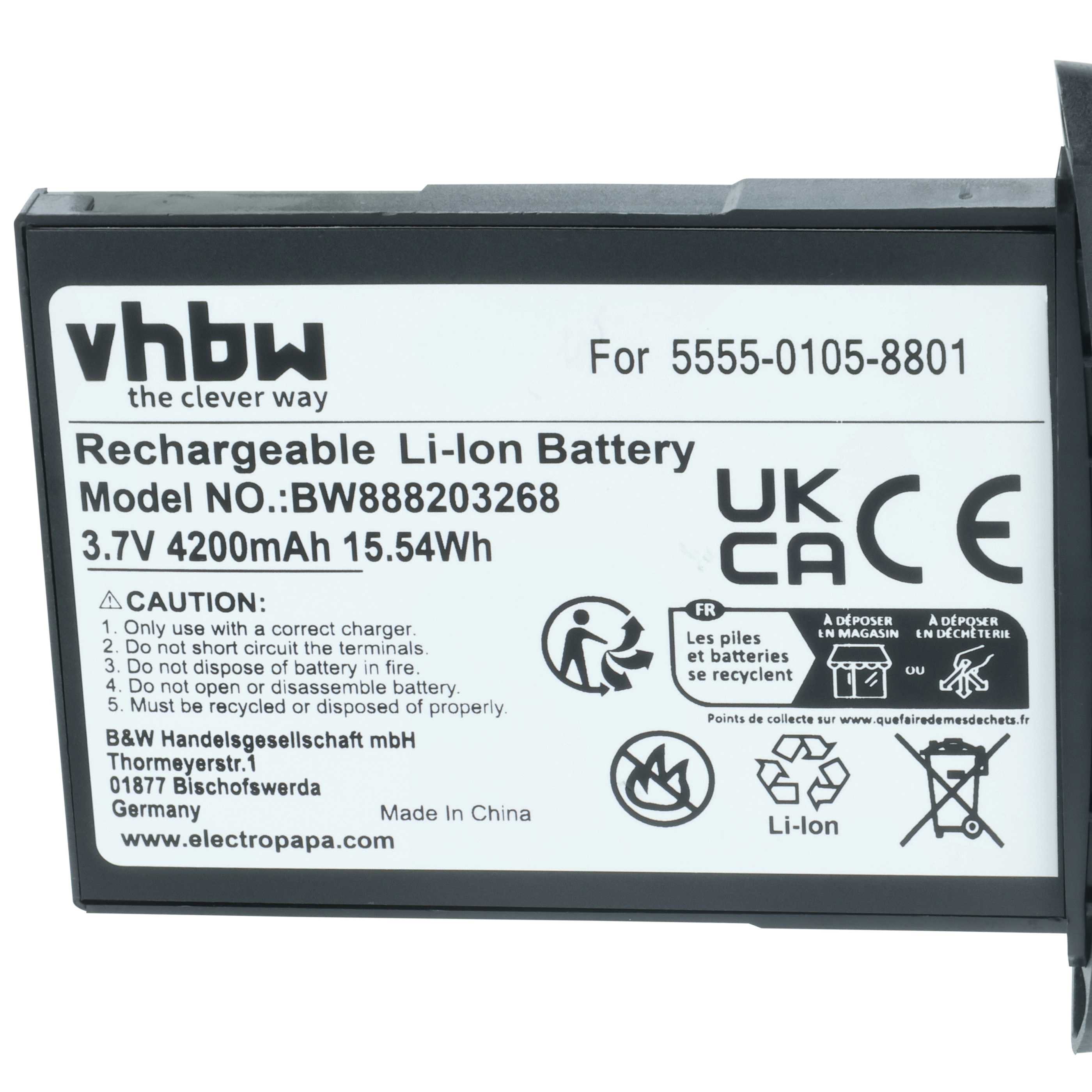 Akumulator do kolektora danych zamiennik NCR Orderman 5555-0105-8801 - 4200 mAh 3,7 V Li-Ion
