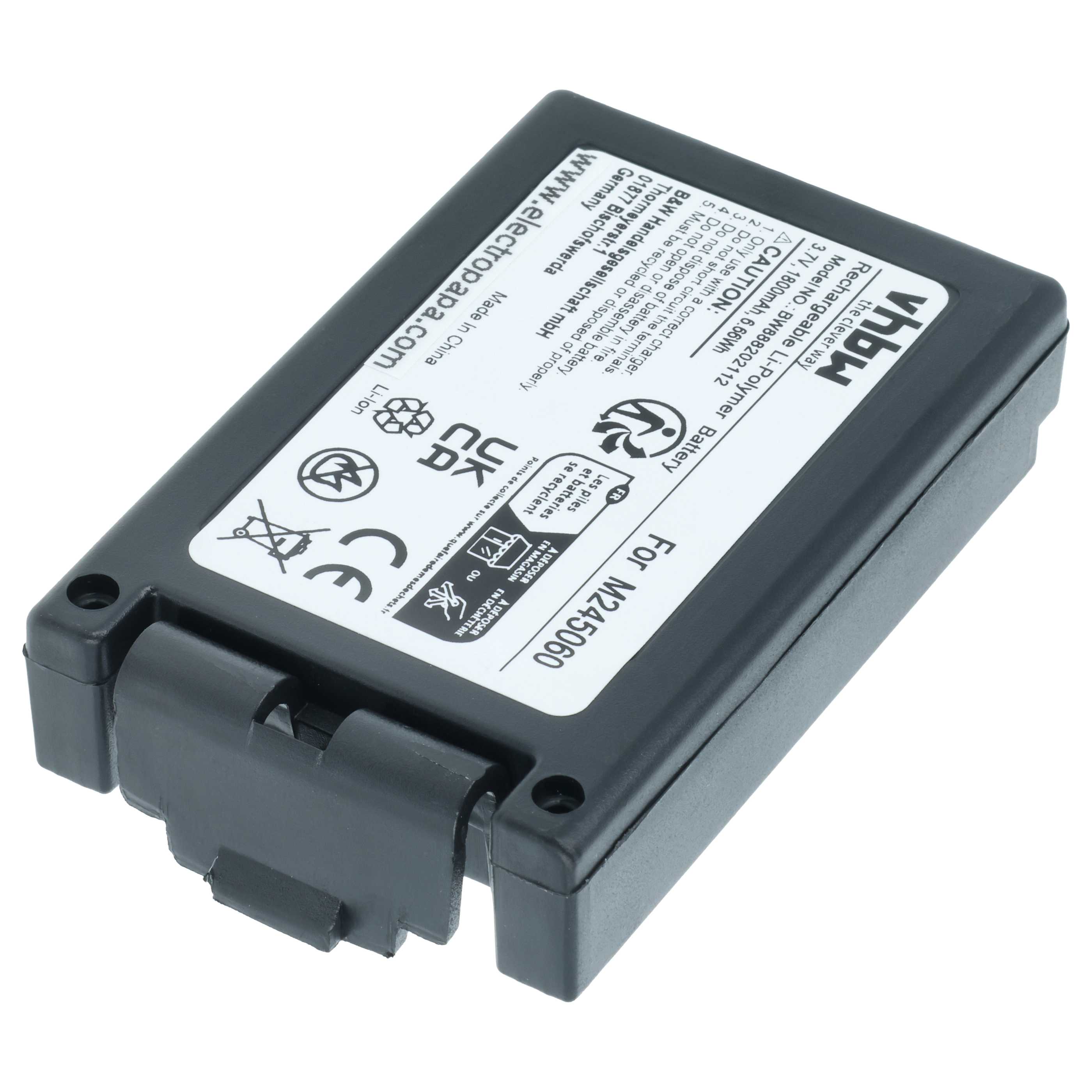 Batería reemplaza Teleradio M245060, 22.381.2, D00004-02 sistema control - 1800mAh 3,7V Li-Polímero