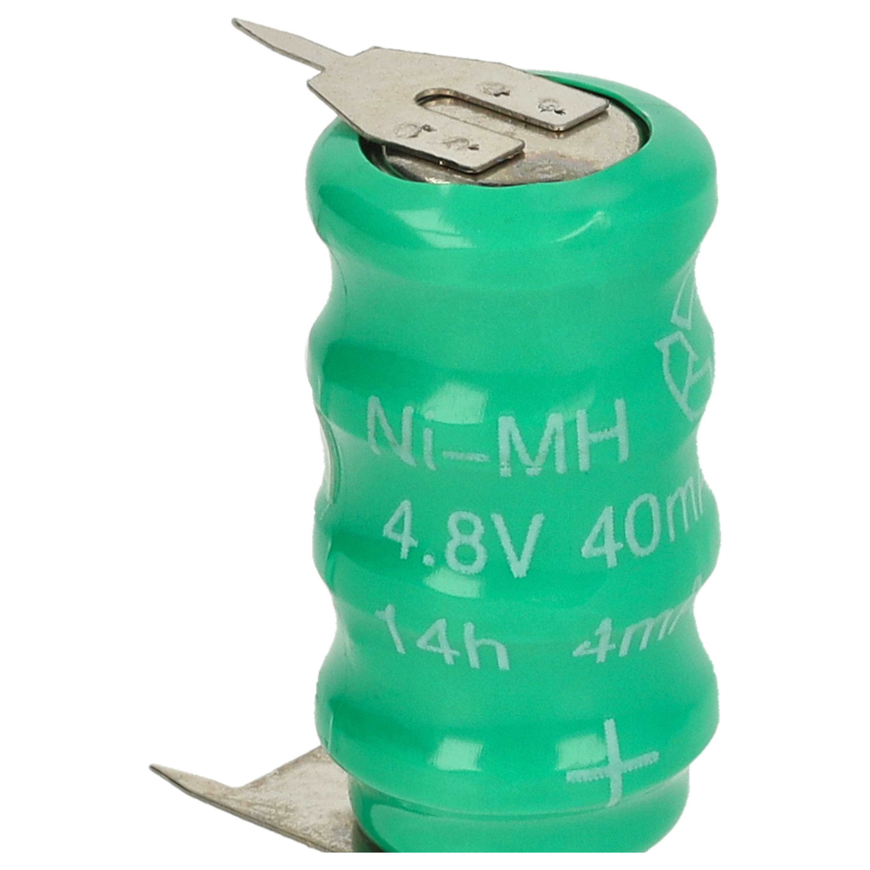 Button Cell Battery Type V40H 3 Pins for Model Building Solar Lamps etc. - 40 mAh 4.8 V NiMH