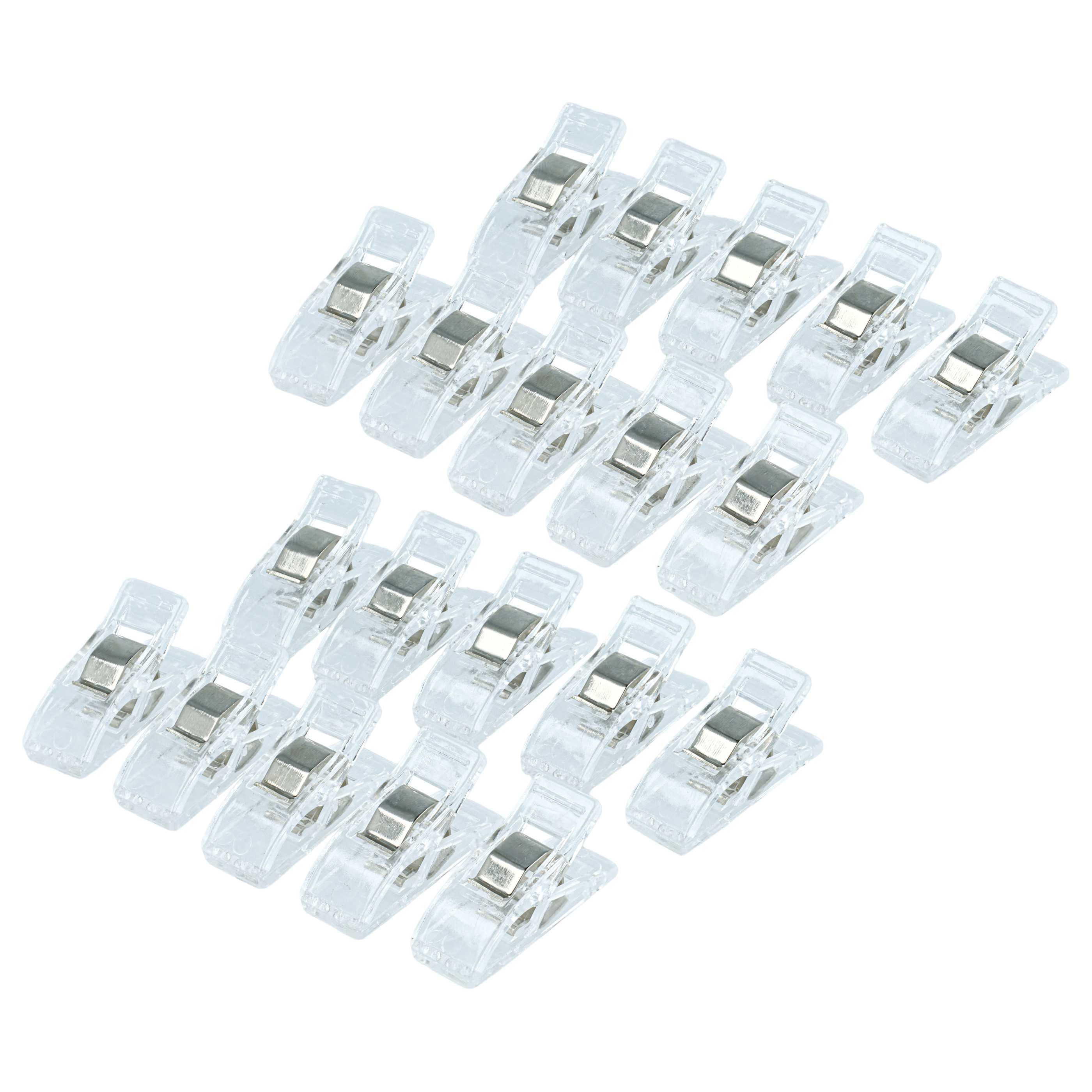 20x Wonderclips, pinces pour coudre et bricoler - avec marquage, transparent