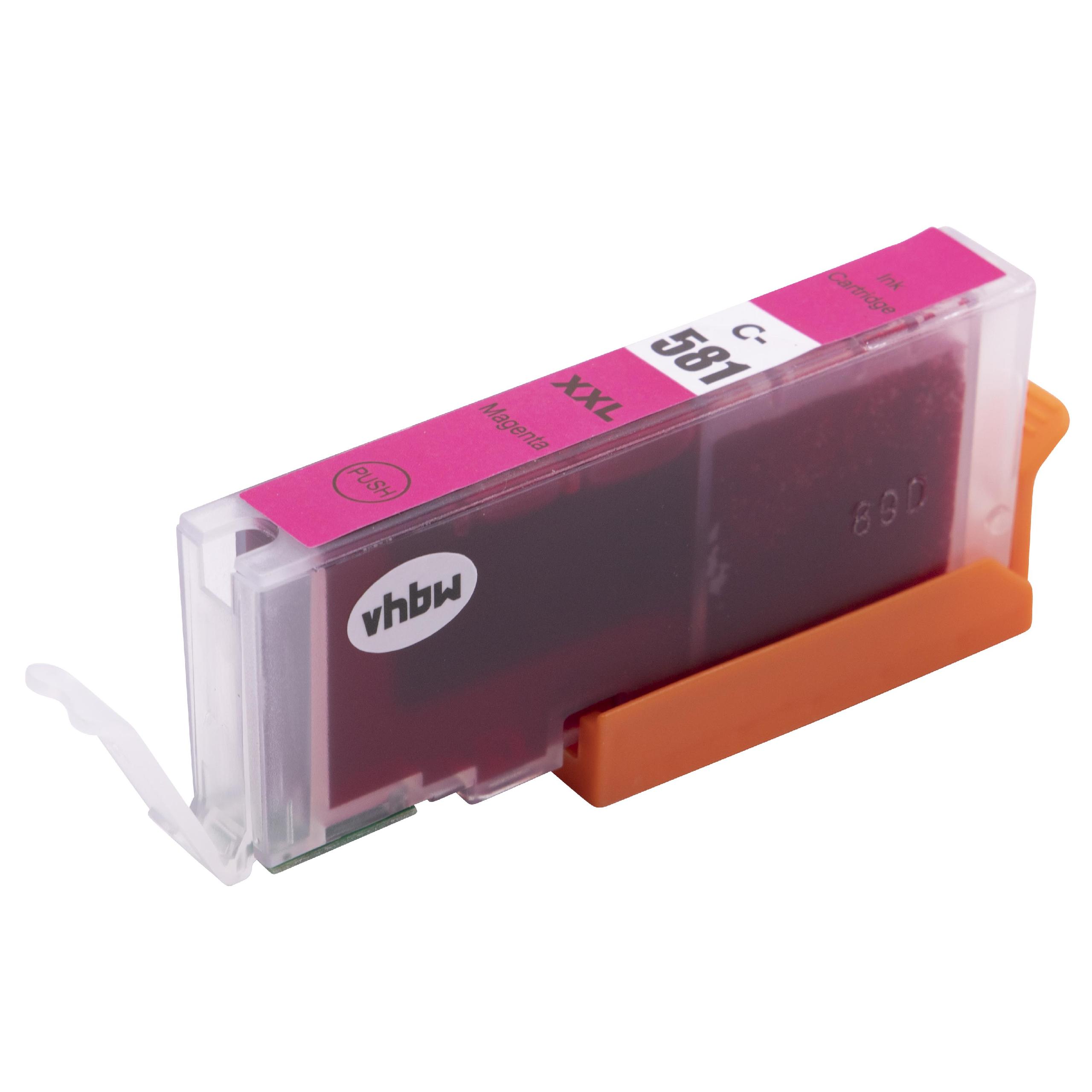 Ink Cartridge as Exchange for Canon CLI-581PGM XXL, CLI-581 XXL for Canon Printer - Magenta 12 ml + Chip