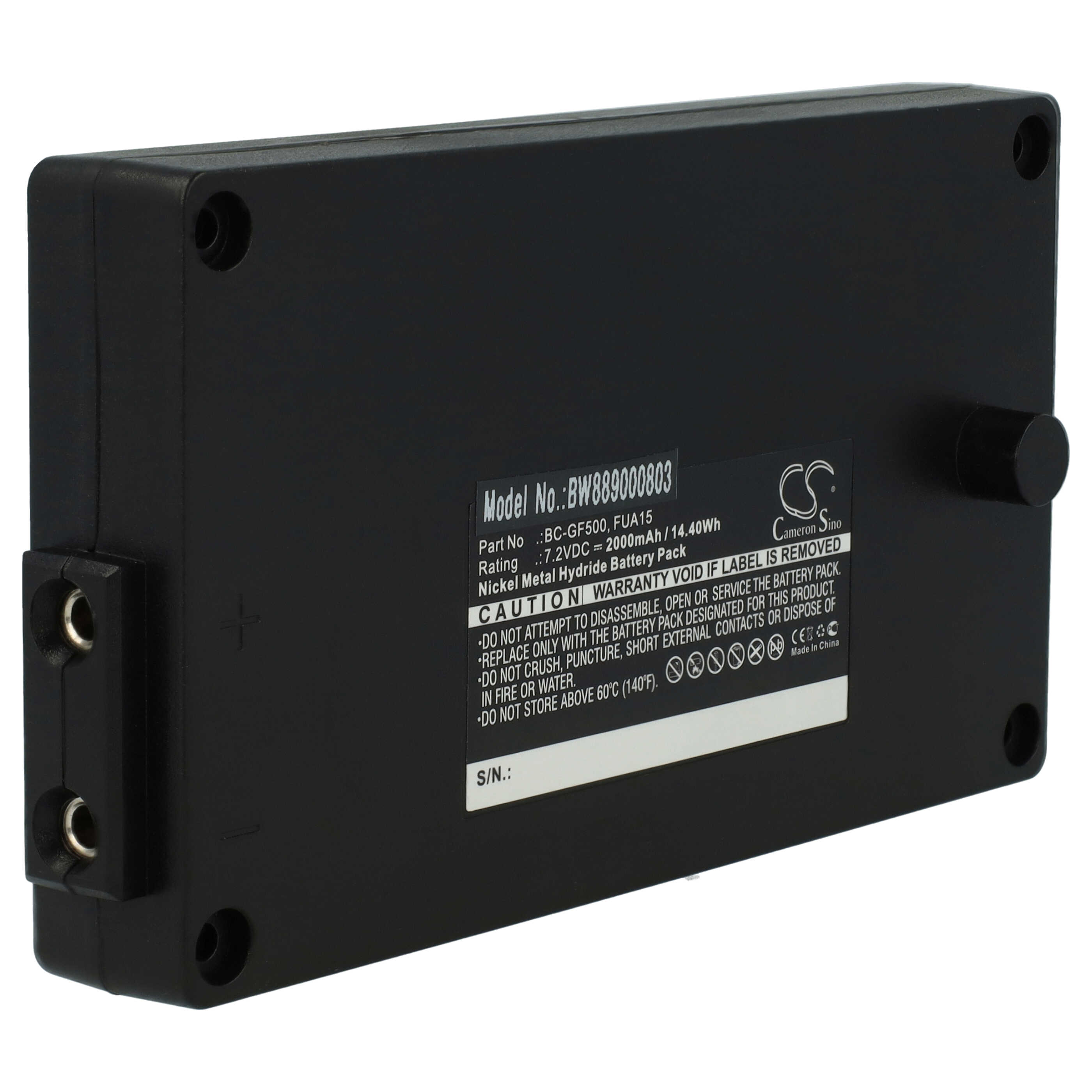Akumulator do zdalnego sterowania zamiennik Gross Funk 100-001-885, BC-GF500, FUA15, FUA50 - 2000mAh 7,2V NiMH